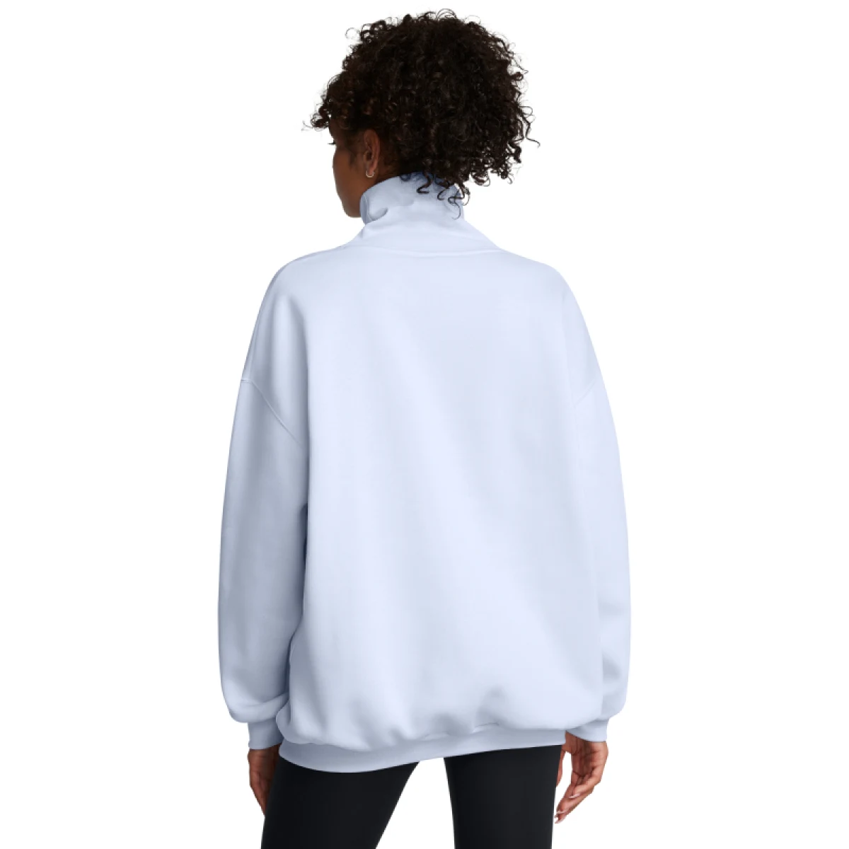 Dámska zateplená mikina UNDER ARMOUR UA Icon Fleece OS Mock Crew-BLU · záber 4