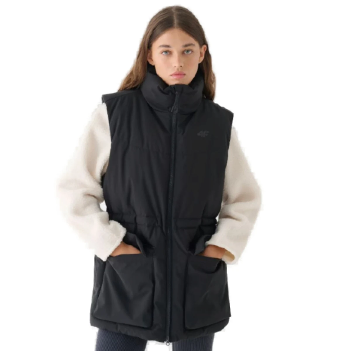 Dámska vesta 4F VEST JACKET-WAW24TVJAF135-20S-DEEP BLACK · záber 1