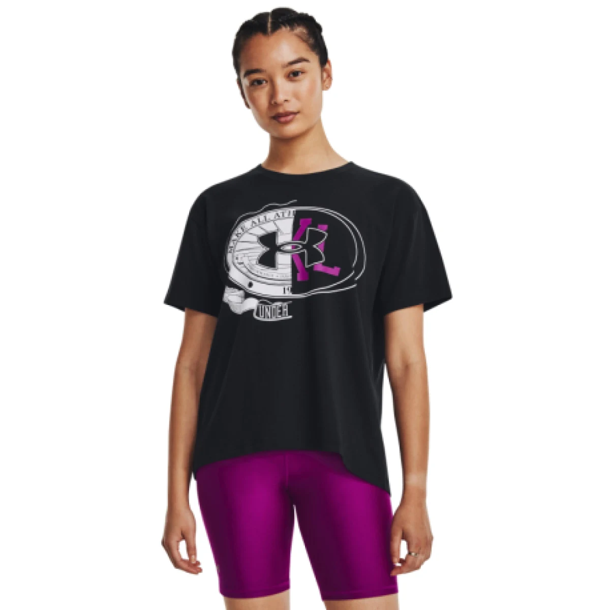 Dámske tréningové tričko s krátkym rukávom UNDER ARMOUR UA MAKE ALL HEAVYWEIGHT SS -BLK · záber 1
