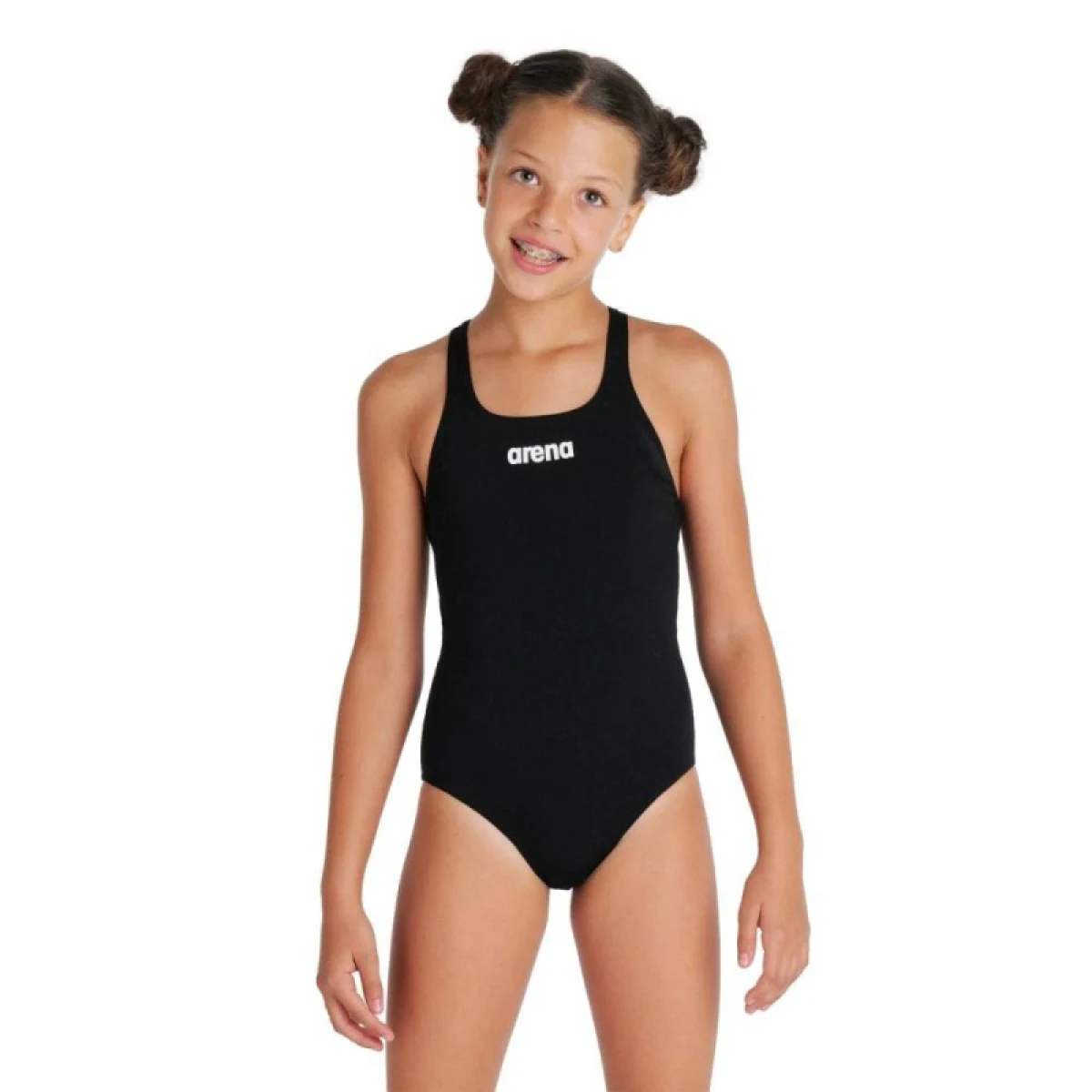 Dievčenské plavecké jednodielne plavky ARENA GIRLS TEAM SWIMSUIT SWIM PRO SOLID · záber 2