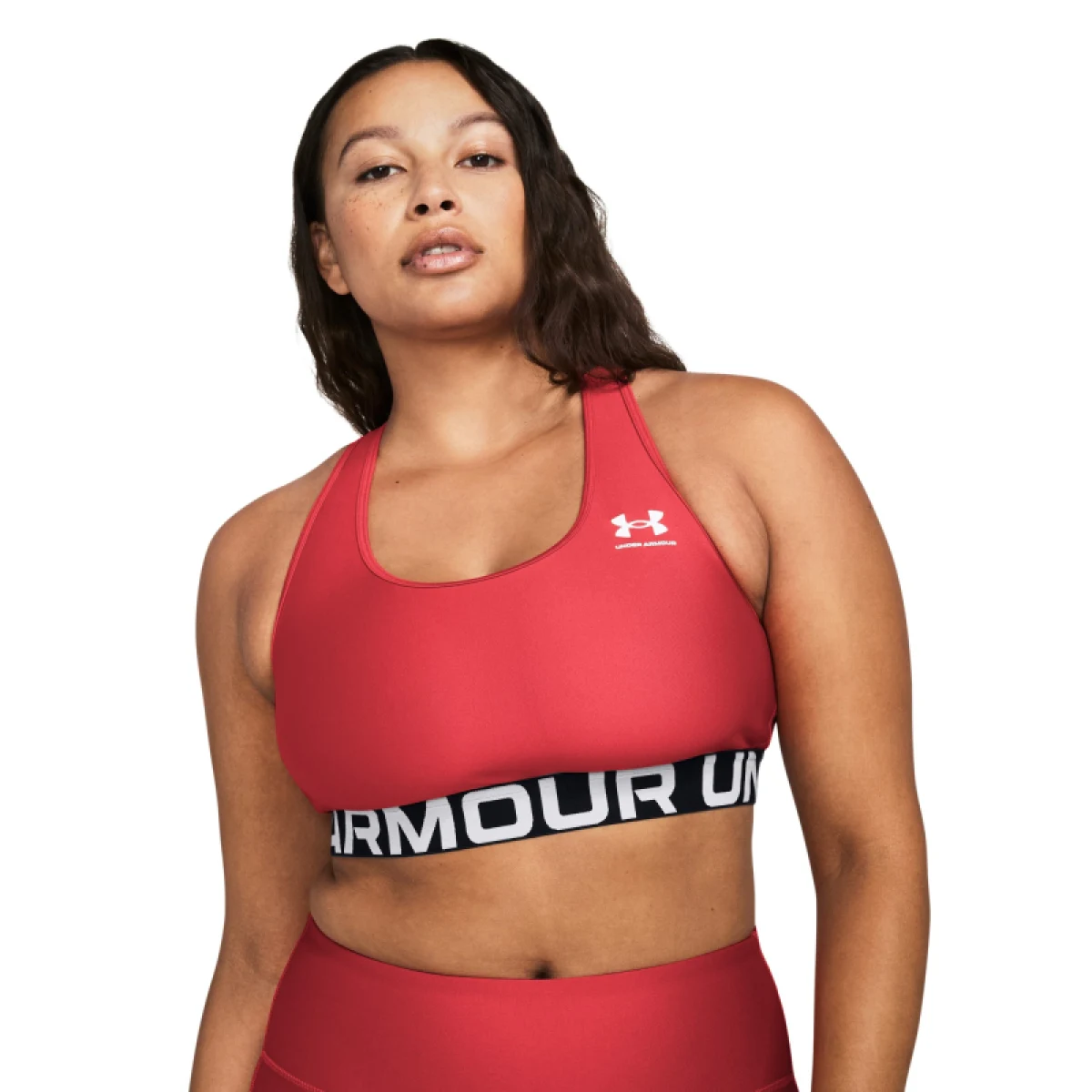 Dámska tréningová športová podprsenka UNDER ARMOUR UA HG Authentics Mid Branded-RED · záber 3