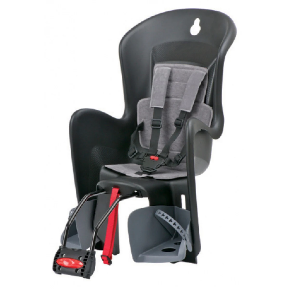 Detská sedačka na bicykel POLISPORT Bilby, black-grey · záber 1