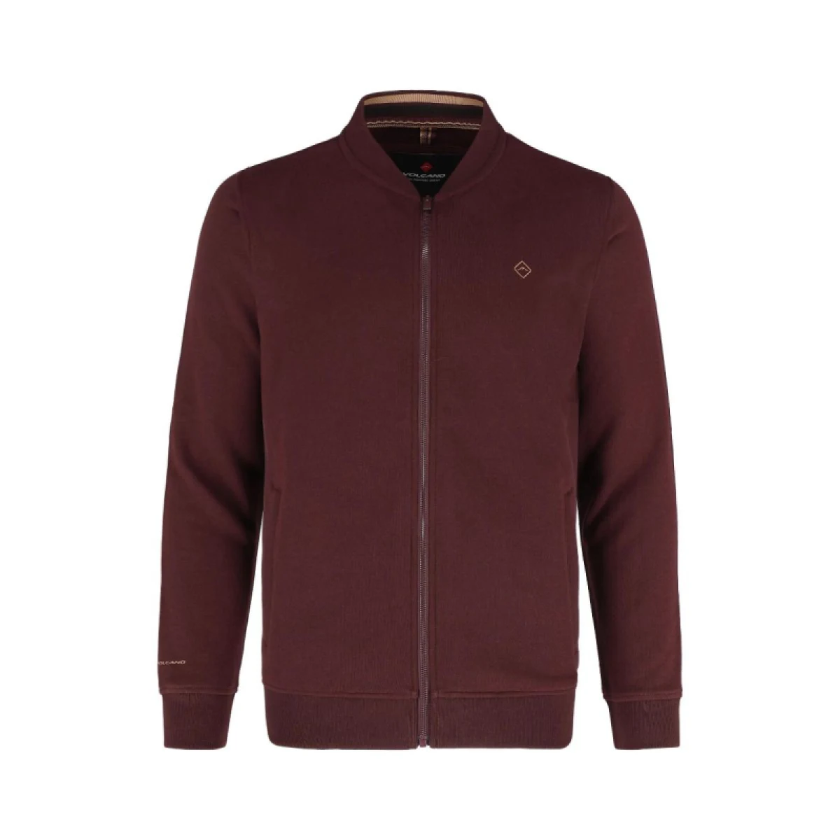 Pánska mikina so zipsom VOLCANO B-COLLEGE-403-BURGUNDY · záber 4