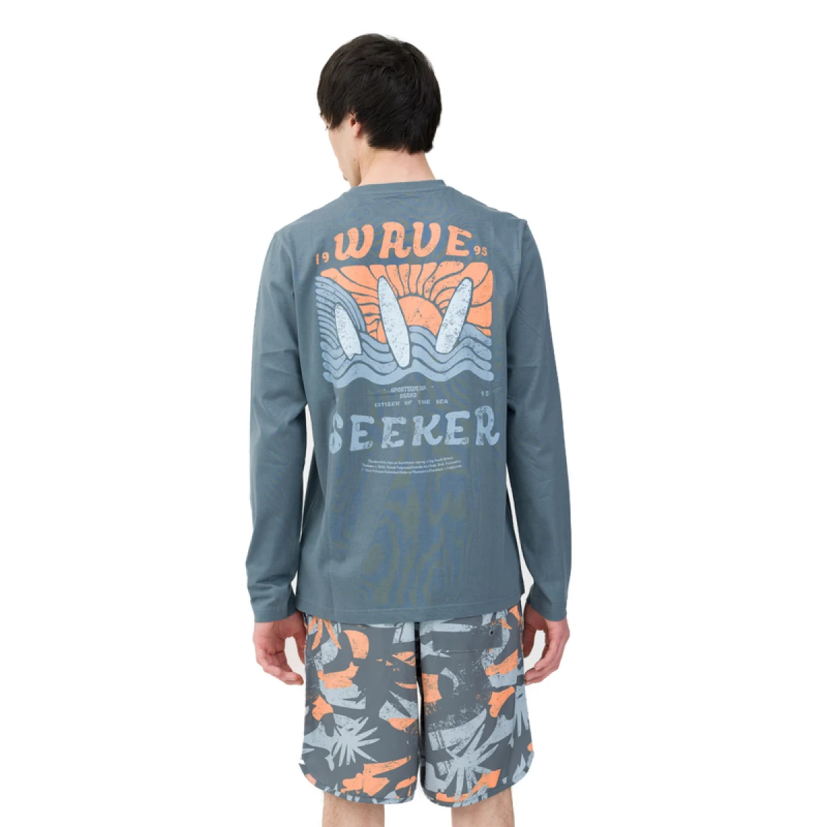 Pánske tričko s dlhým rukávom 4F LONGSLEEVE-4FWSS24TLONM246-22S-ANTHRACITE · záber 3
