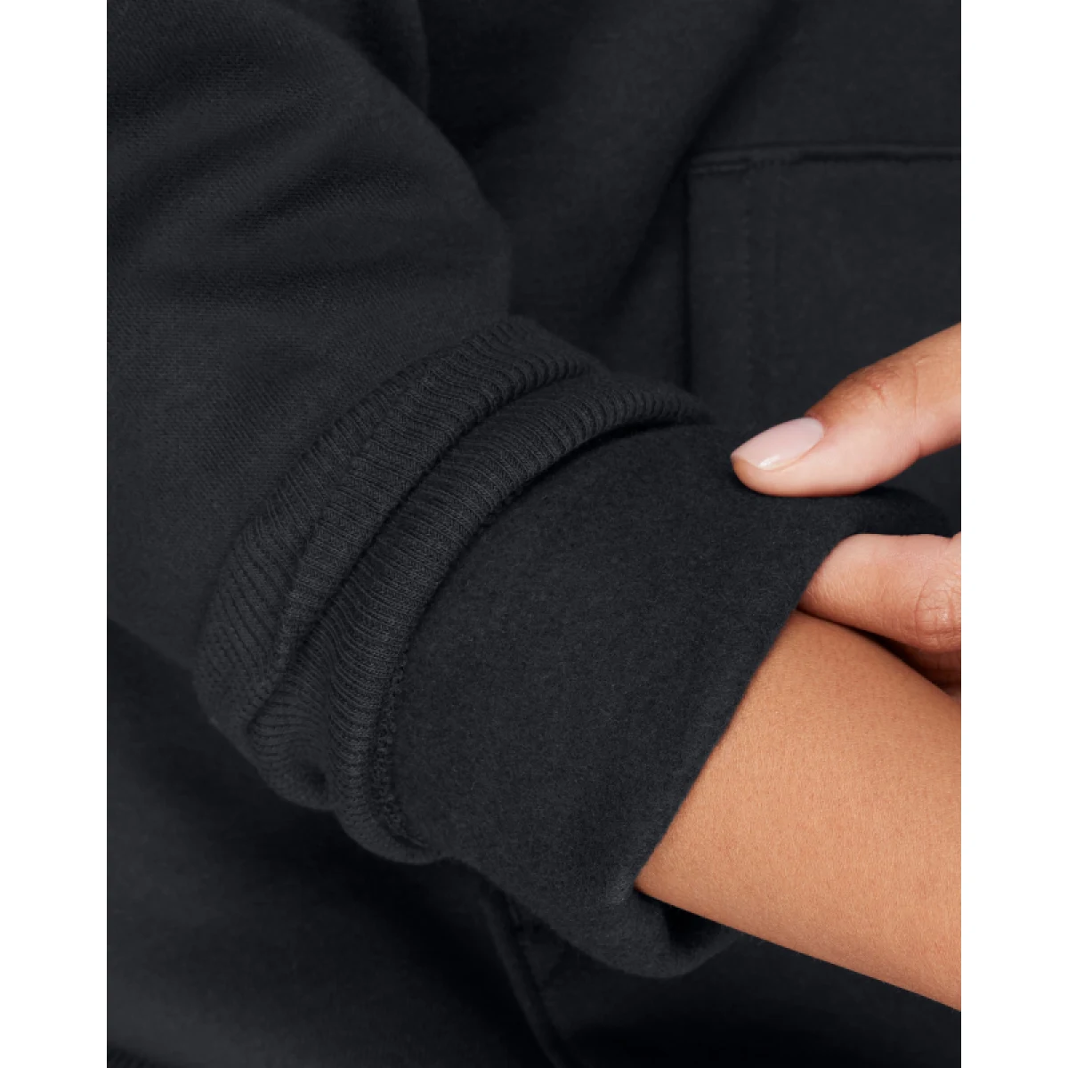 Dámska zateplená mikina s kapucňou UNDER ARMOUR Rival Fleece Wordmark Hoodie-BLK · záber 3