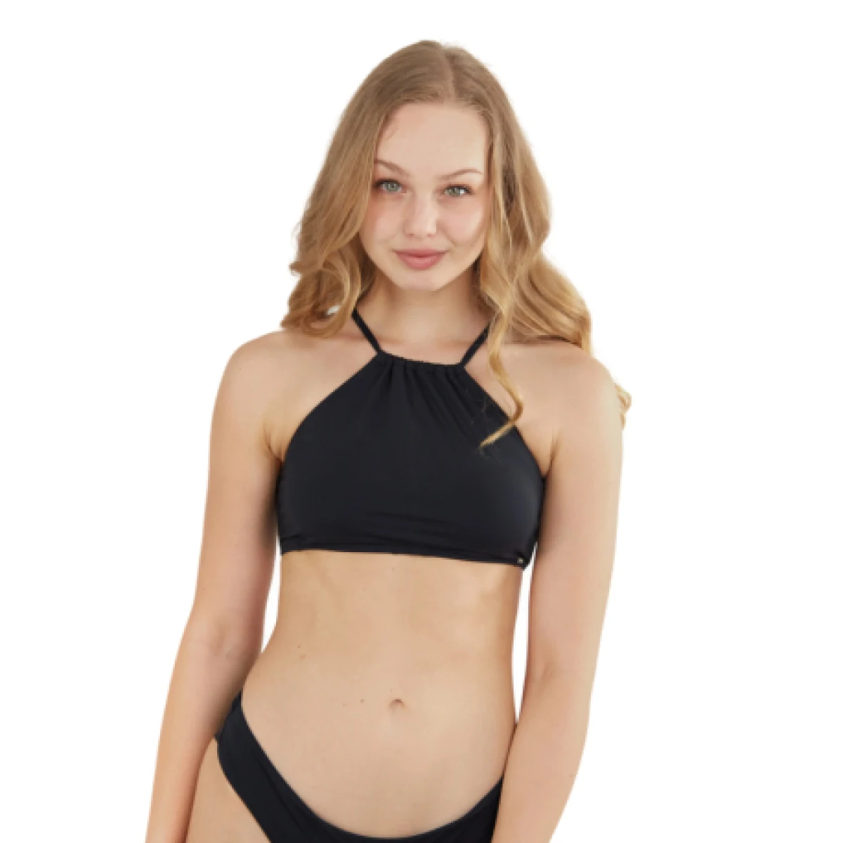 Dámske plavky vrchný diel FUNDANGO Hogg High Neck Top-890-black · záber 1