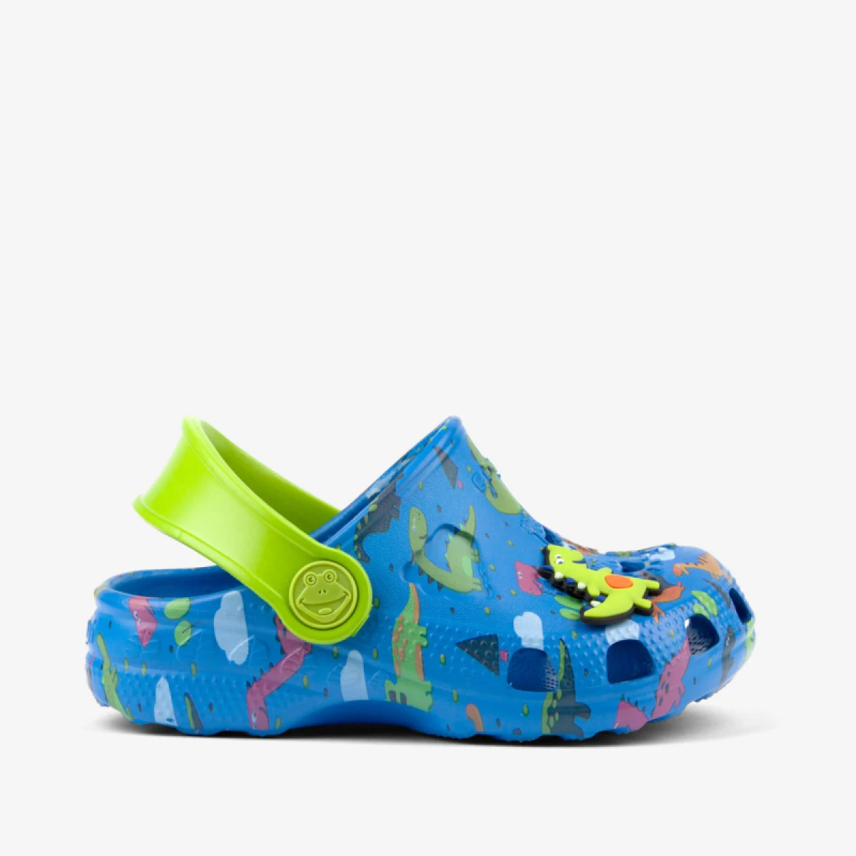 Chlapčenské kroksy (rekreačná obuv) COQUI Little Frog + Amulet K royal lime dino · záber 2