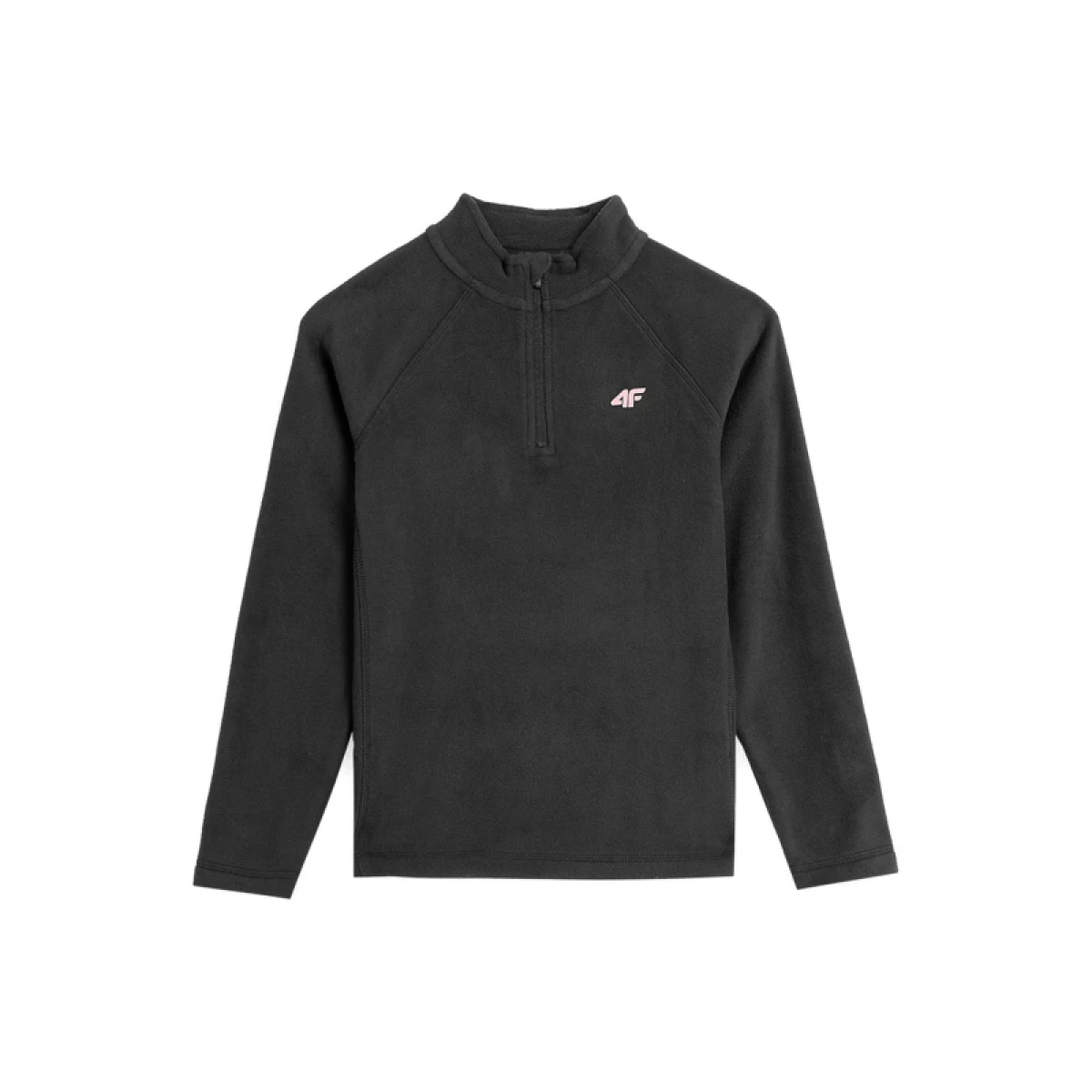 Dievčenská lyžiarska flisová mikina 4F JUNIOR FLEECE UNDERWEAR-JAW23UFLEF033-20S-DEEP BLACK · záber 5