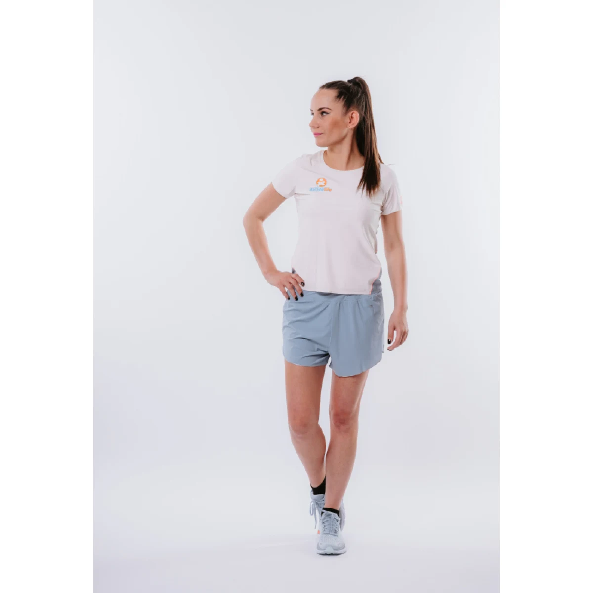 Dámske bežecké kraťasy ANTA Shorts-WOMEN-862125506-1-Pale Aqua Blue · záber 3