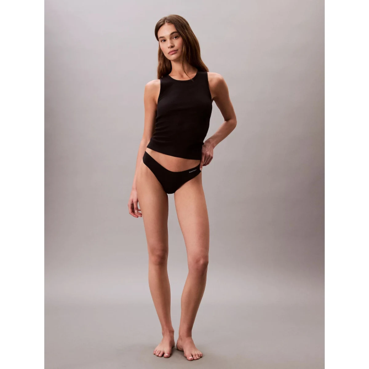Dámske nohavičky CALVIN KLEIN THONG-Black · záber 5