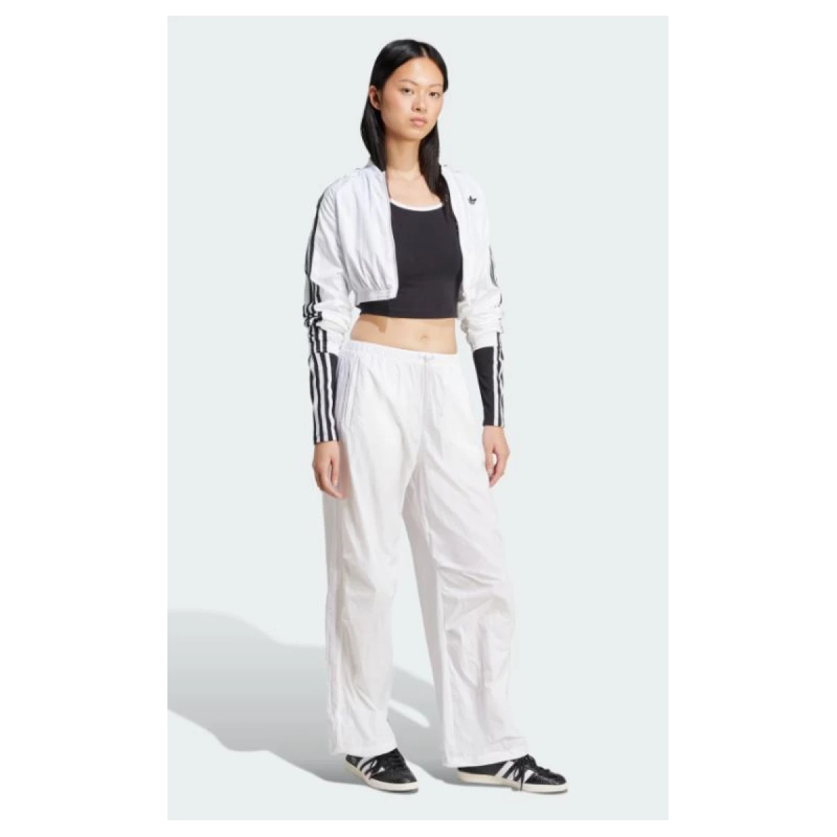 Dámske tričko s dlhým rukávom ADIDAS ORIGINALS 3S LS CROP-BLACK · záber 5