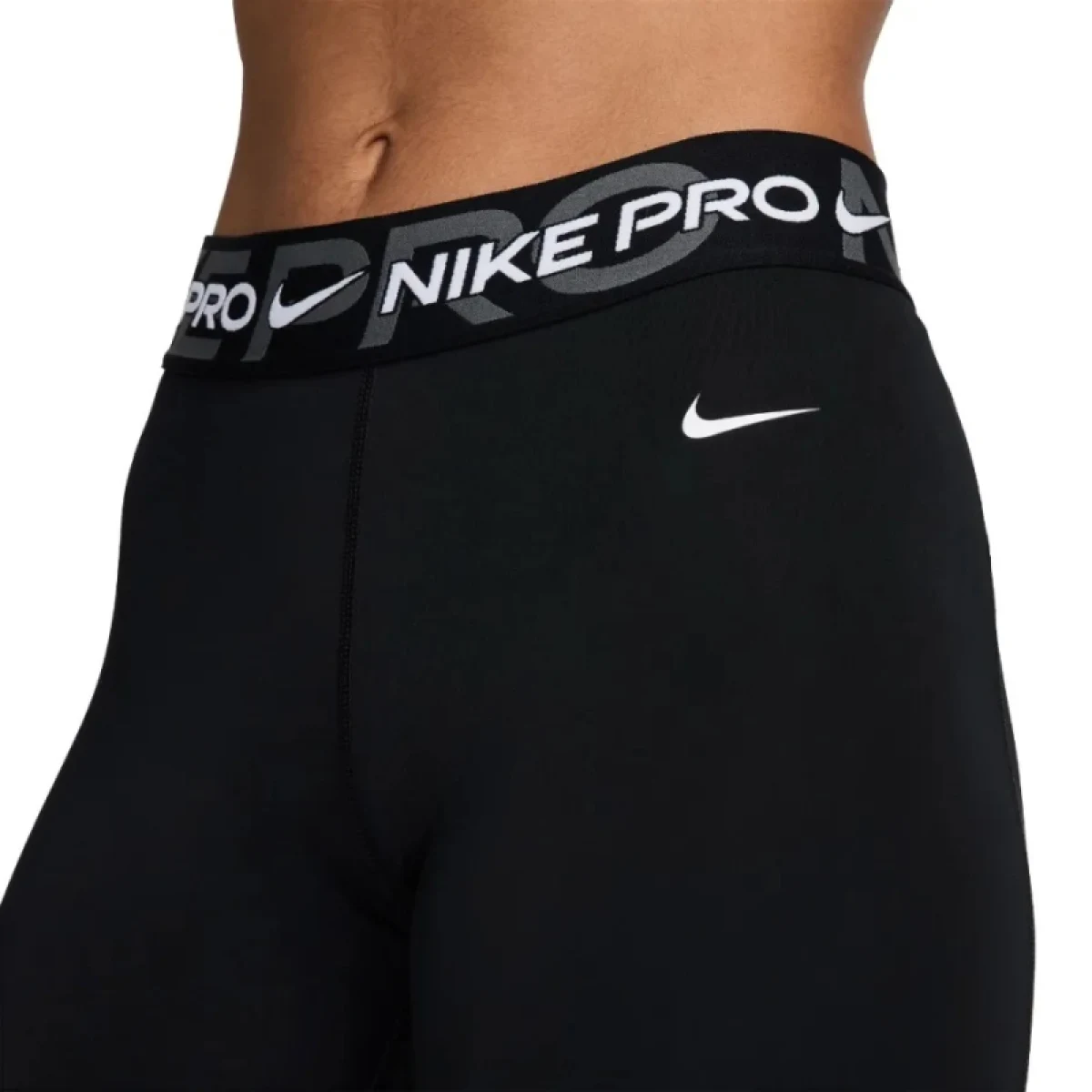 Dámske legíny NIKE PRO W NP DF MR 7 8 TIGHT TT-010 BLACK IRON GREY WHITE WHITE · záber 3