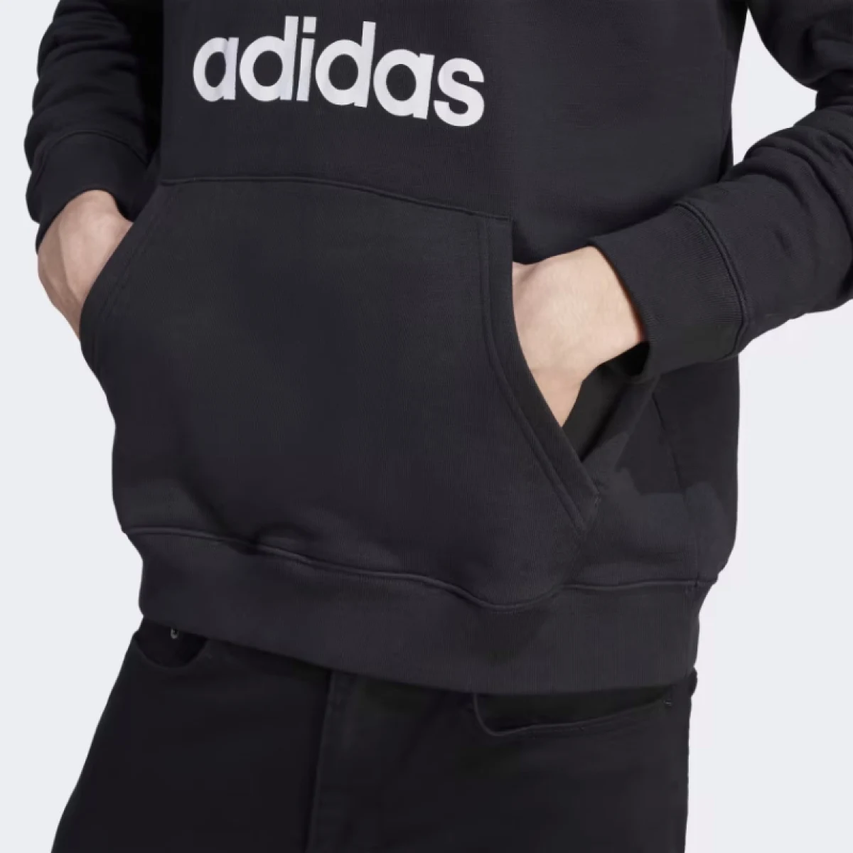 Pánska mikina s kapucňou ADIDAS ORIGINALS TREFOIL HOODY-IM4489-black white · záber 4