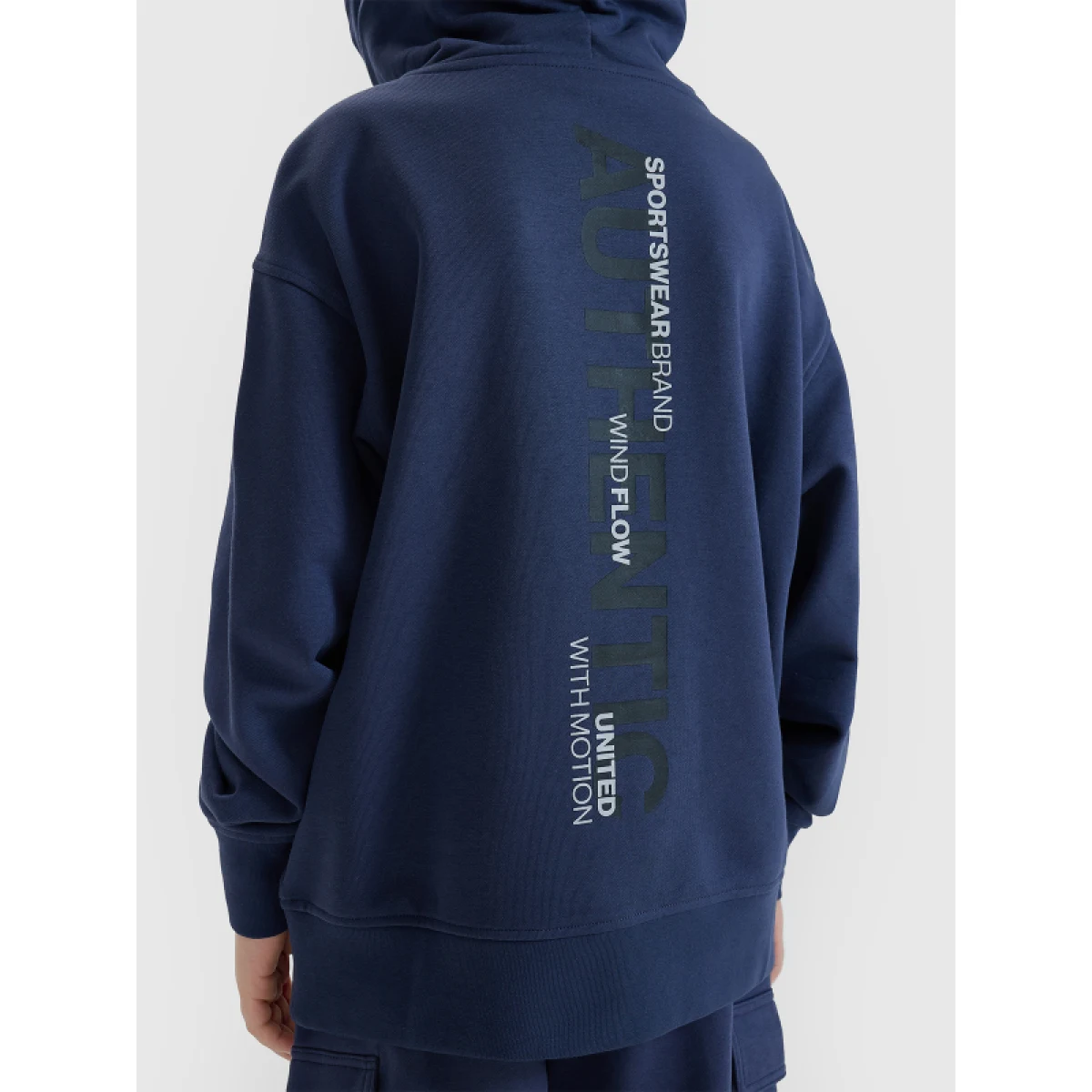 Chlapčenská mikina s kapucňou 4F JUNIOR SWEATSHIRT-JWSS25TSWSM1511-22S-GREY · záber 4