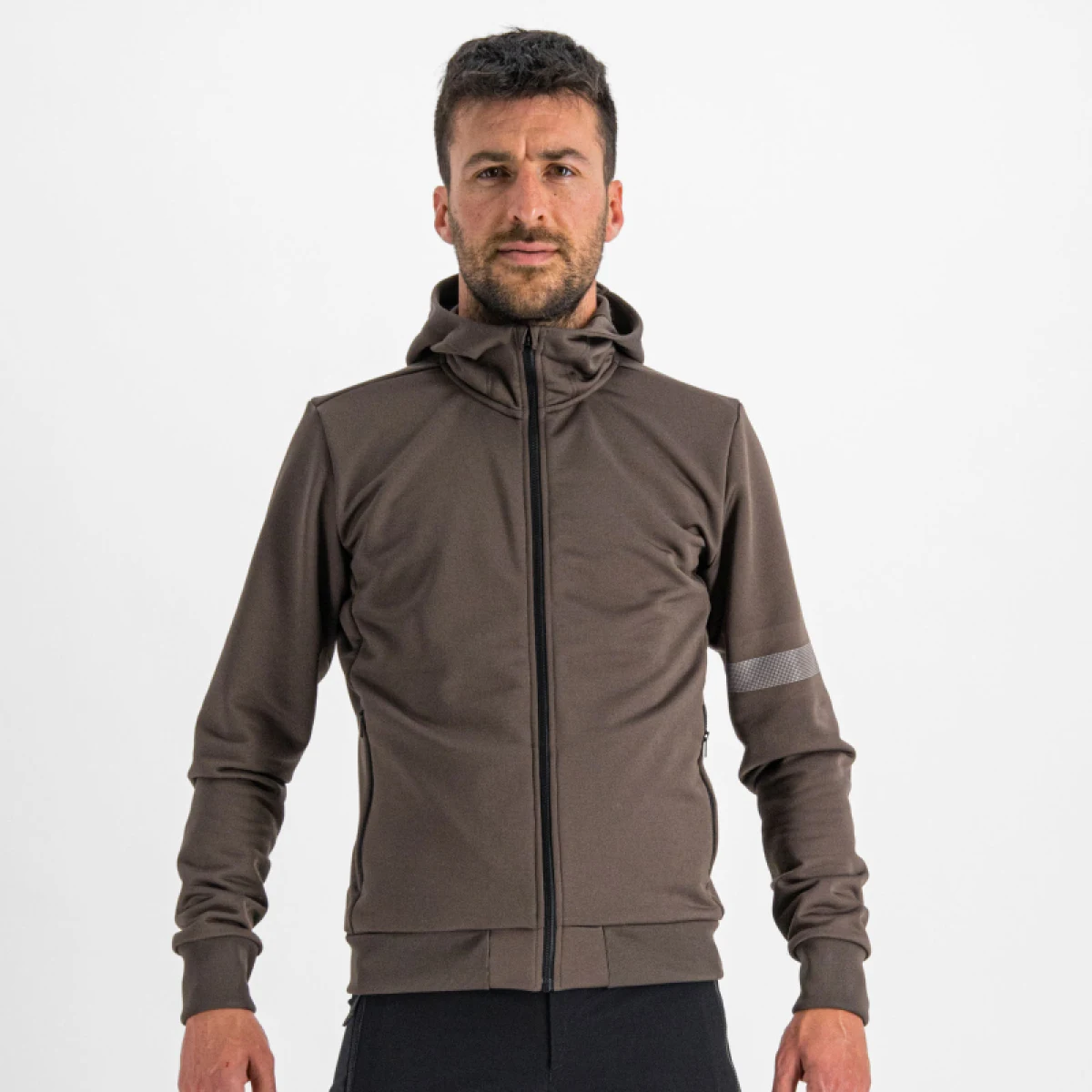 Pánska cyklistická bunda s kapucňou SPORTFUL Giara hoodie, cacao · záber 2