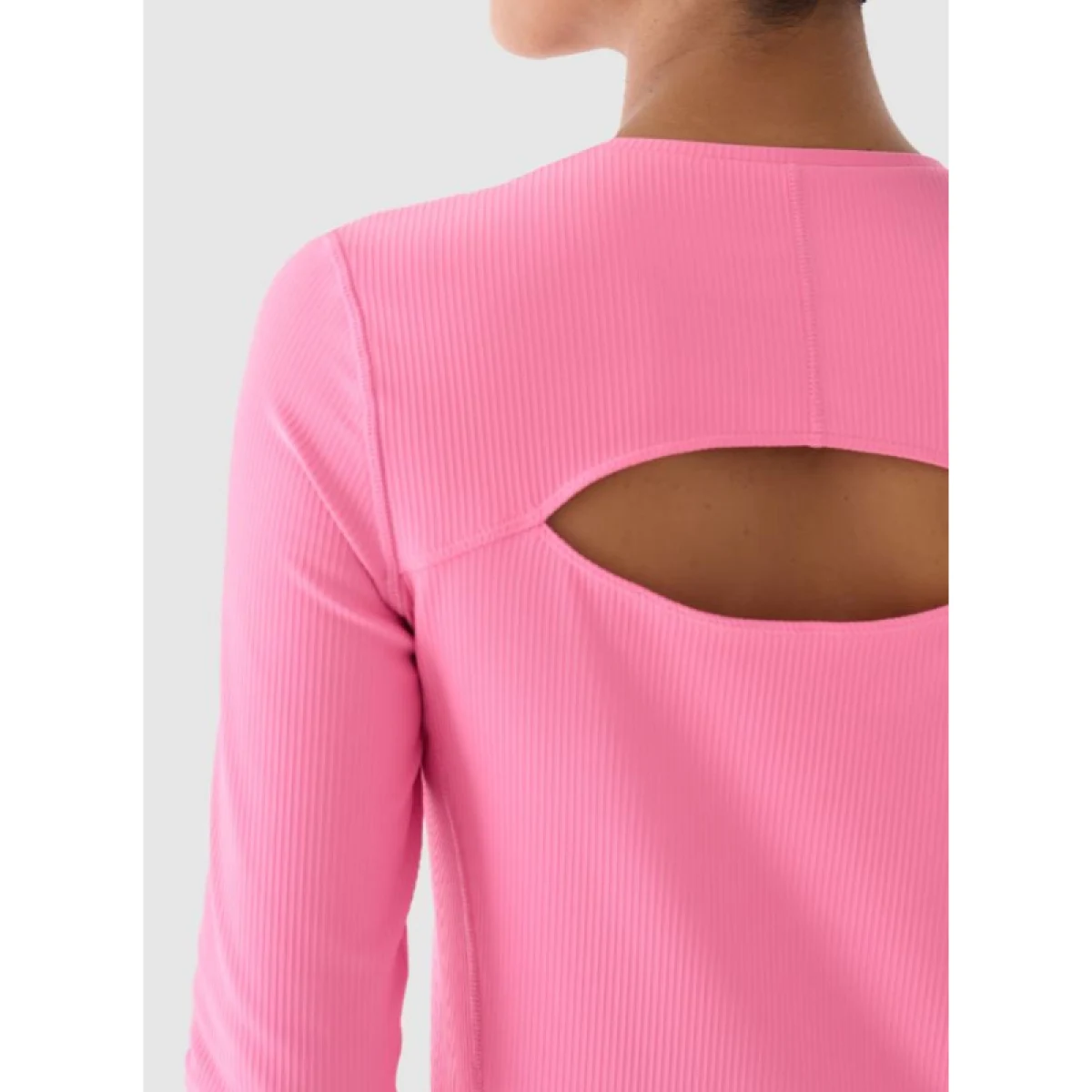 Dámske tréningové tričko s dlhým rukávom 4F LONGSLEEVE FNK-WAW24TFLOF250-54S-PINK · záber 3