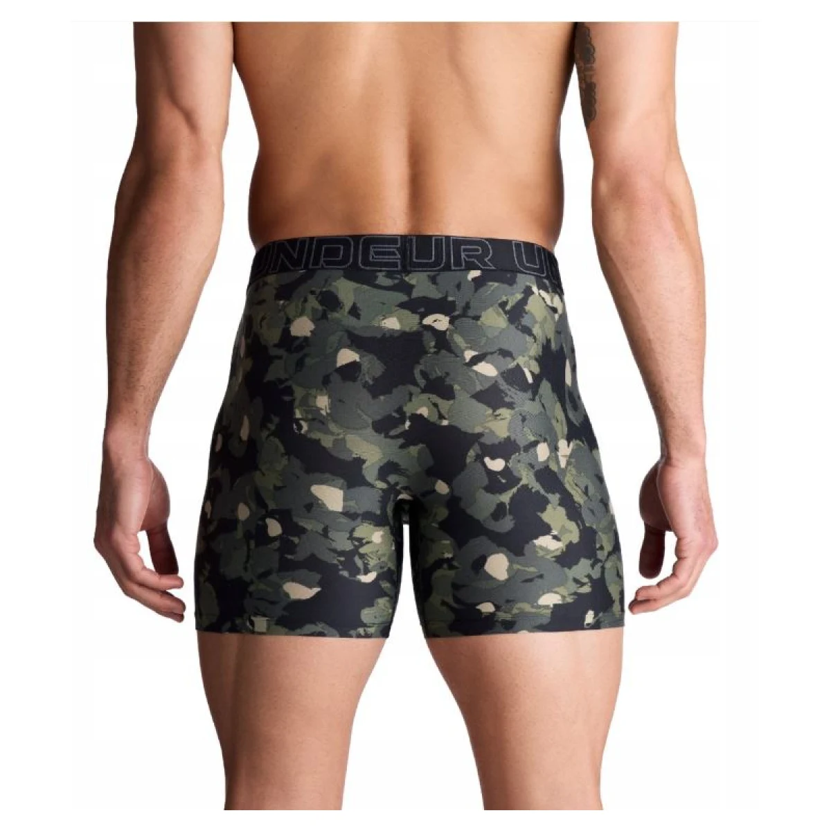 Pánske boxerky UNDER ARMOUR 3 PACK-Perf Tech Nov 6 inch-MARINE OD GREEN · záber 3