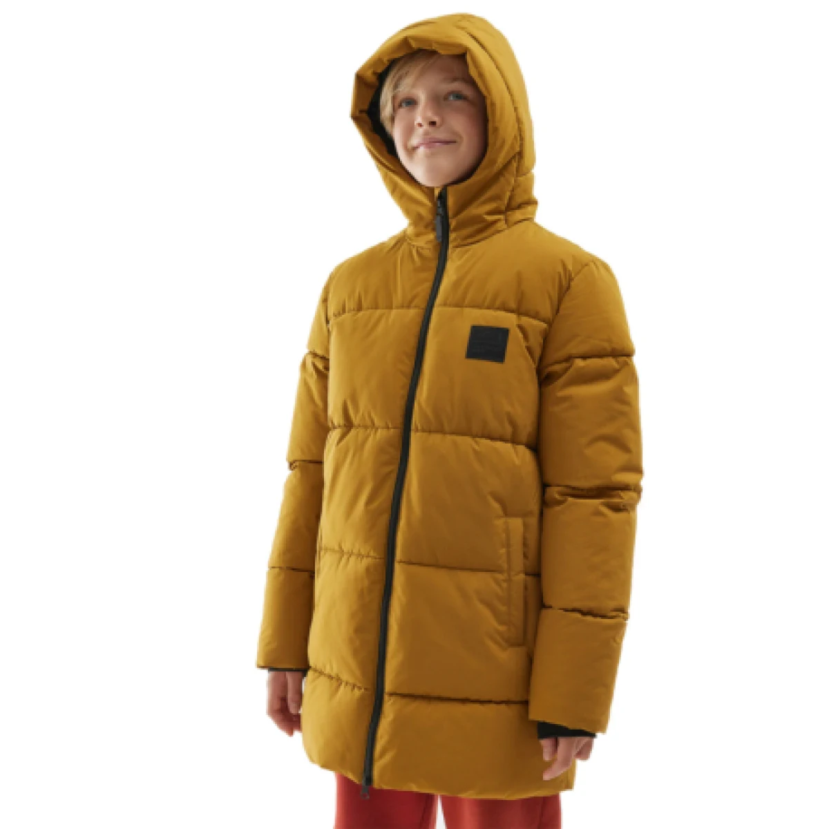 Chlapčenská bunda 4F JUNIOR DOWN JACKET-JAW23TDJAM275-82S-LIGHT BROWN · záber 1