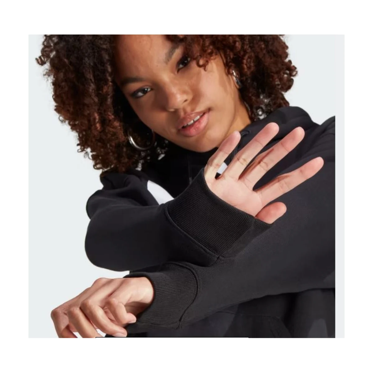 Dámska mikina s kapucňou ADIDAS ORIGINALS TRF HOODIE-IK4058-black · záber 4