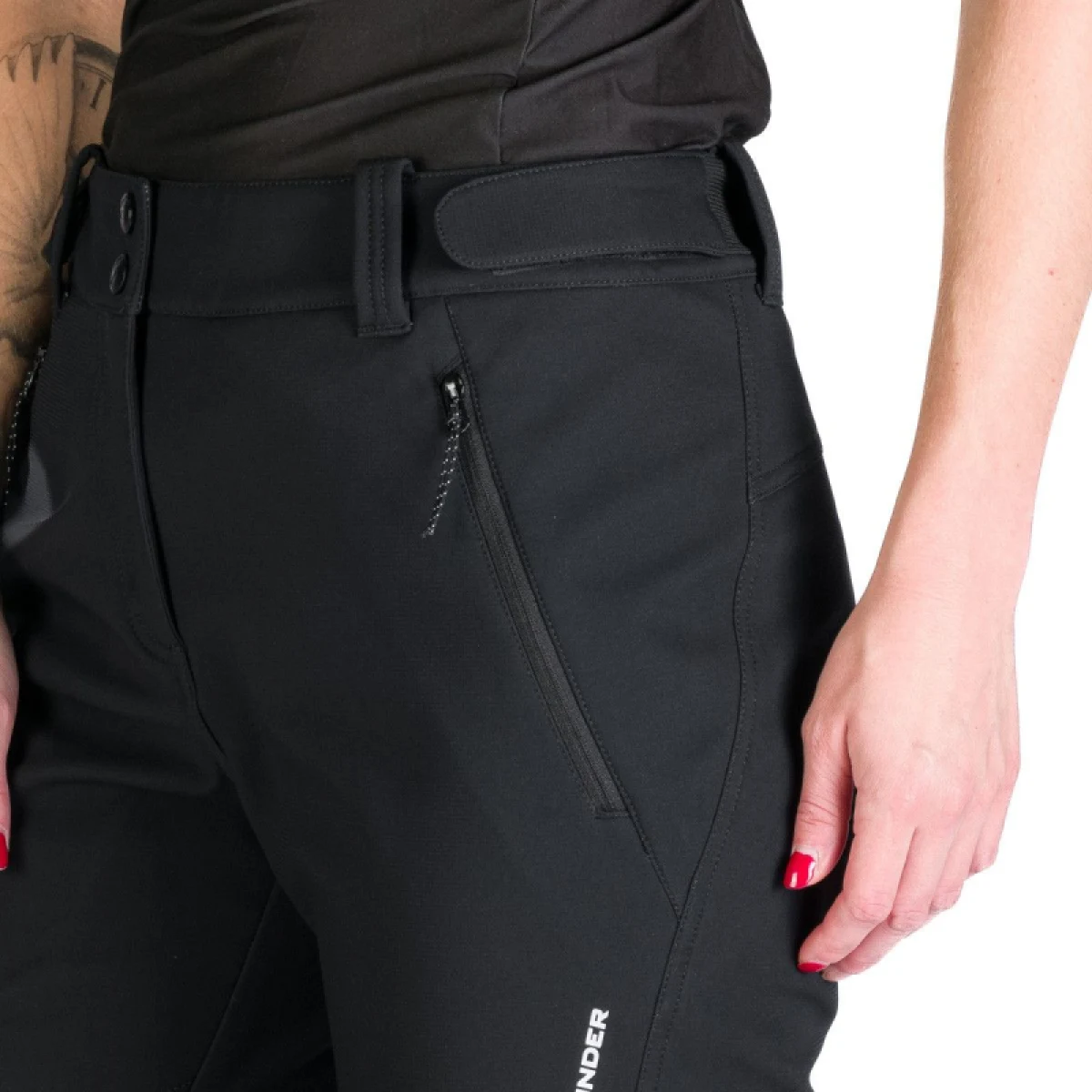 Dámske turistické softshellové nohavice NORTHFINDER JAYNE-269black · záber 5