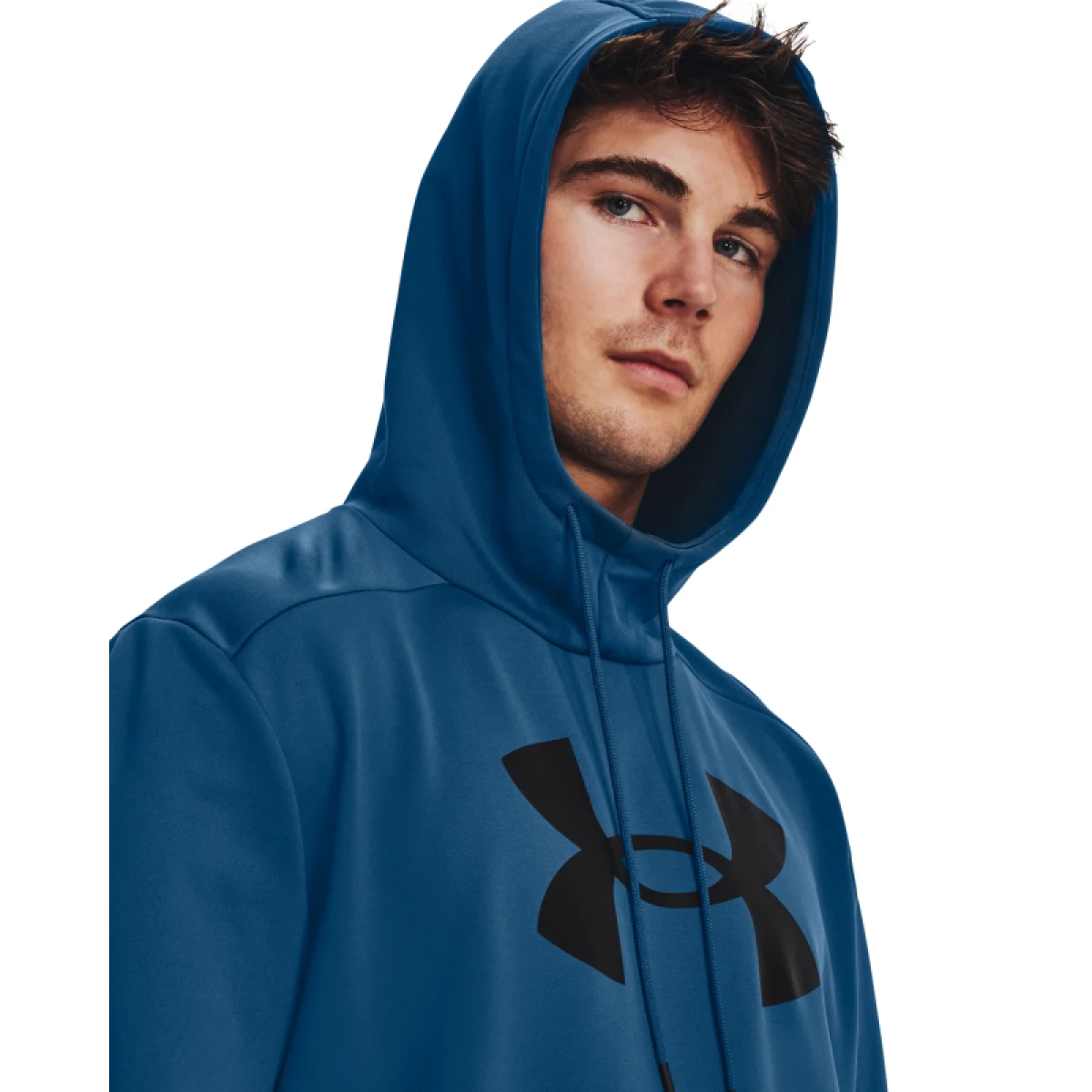 Pánska zateplená tréningová mikina s kapucňou UNDER ARMOUR UA Armour Fleece Big Logo HD-BLU · záber 2