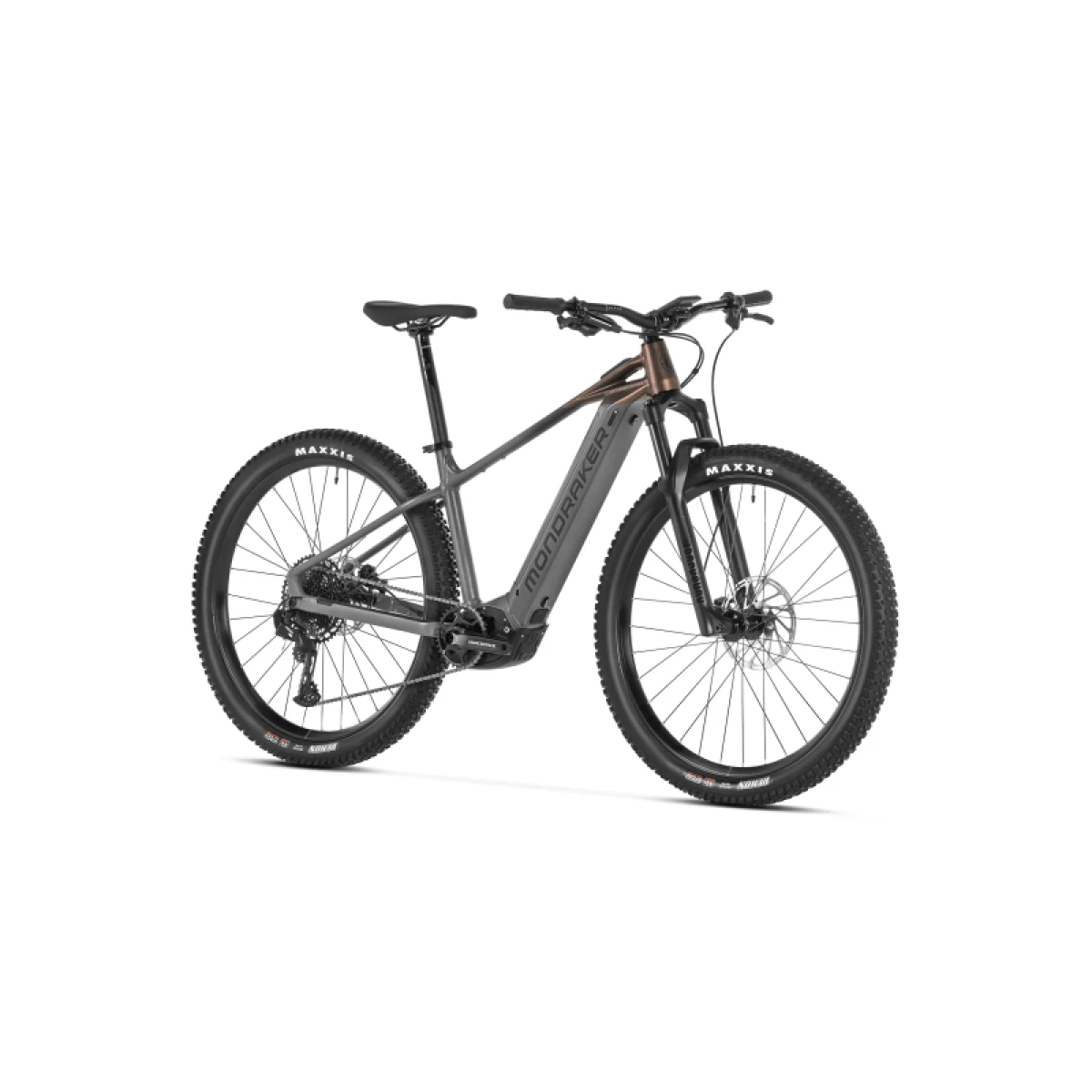 Horský elektrobicykel MONDRAKER Prime 29, nimbus grey bronze vortex grey · záber 2