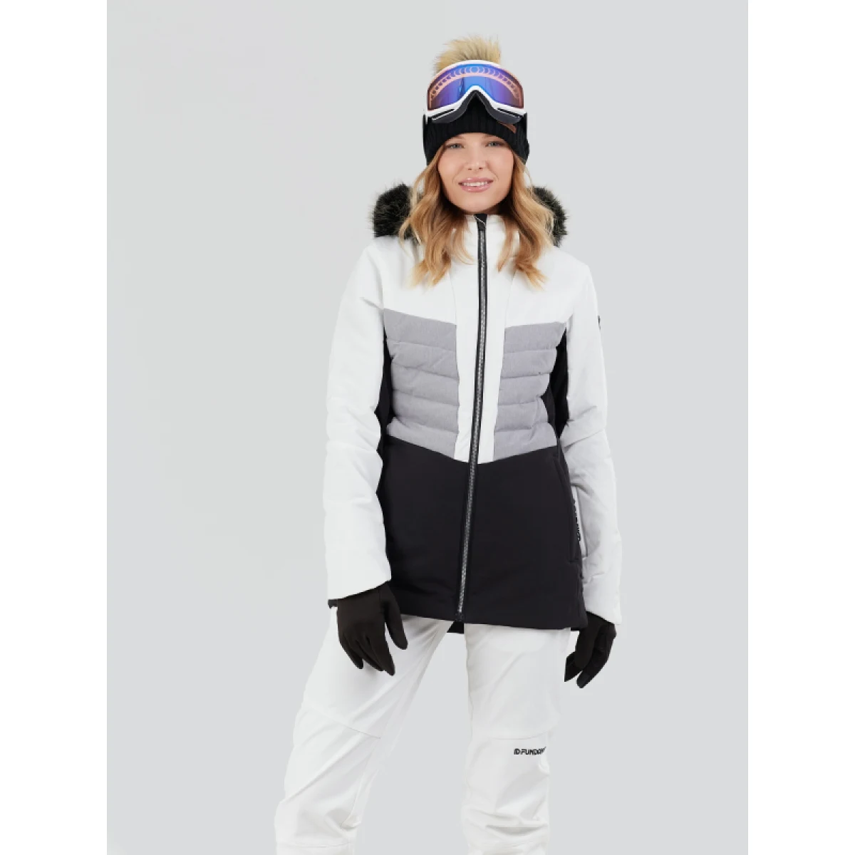 Dámska lyžiarska bunda FUNDANGO Salina Padded Jacket-100-white · záber 4