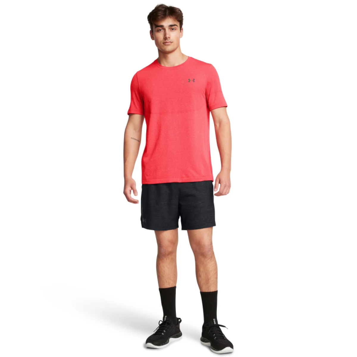 Pánske tréningové kraťasy UNDER ARMOUR UA Vanish Woven 6in Prnt Sts-BLK · záber 4