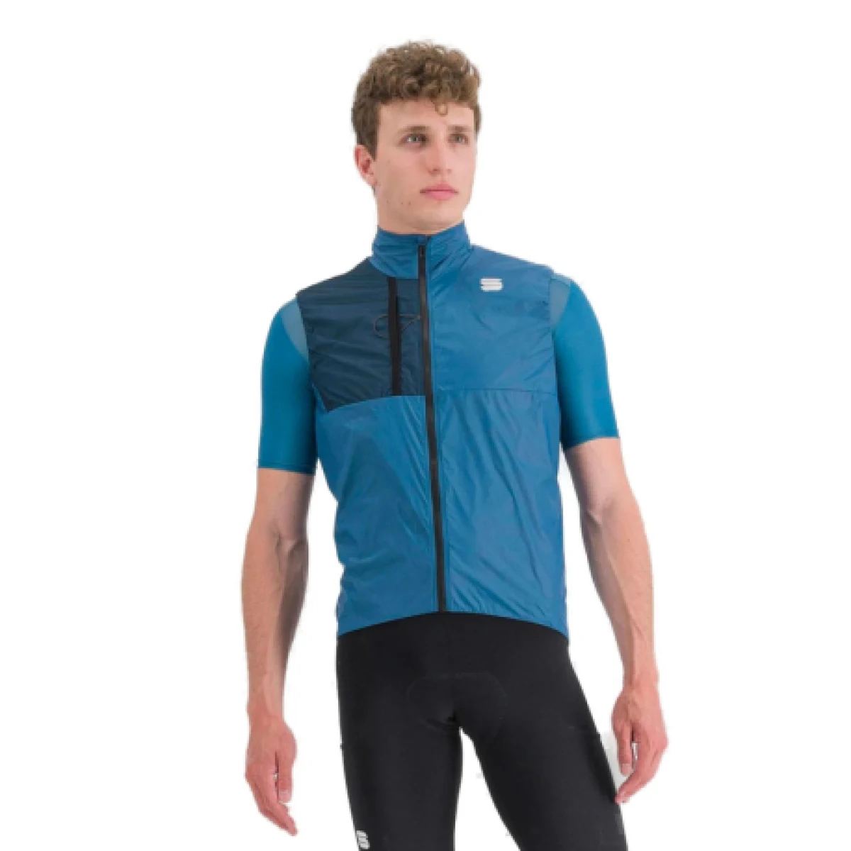 Pánska cyklistická vesta SPORTFUL Supergiara layer vest, berry blue · záber 1