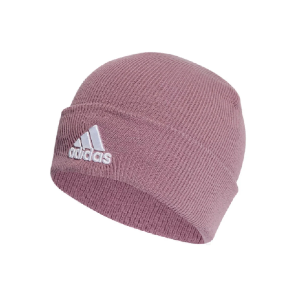 Dámska zimná čiapka ADIDAS LOGO BEANIE CUF WONORC WHITE · záber 1