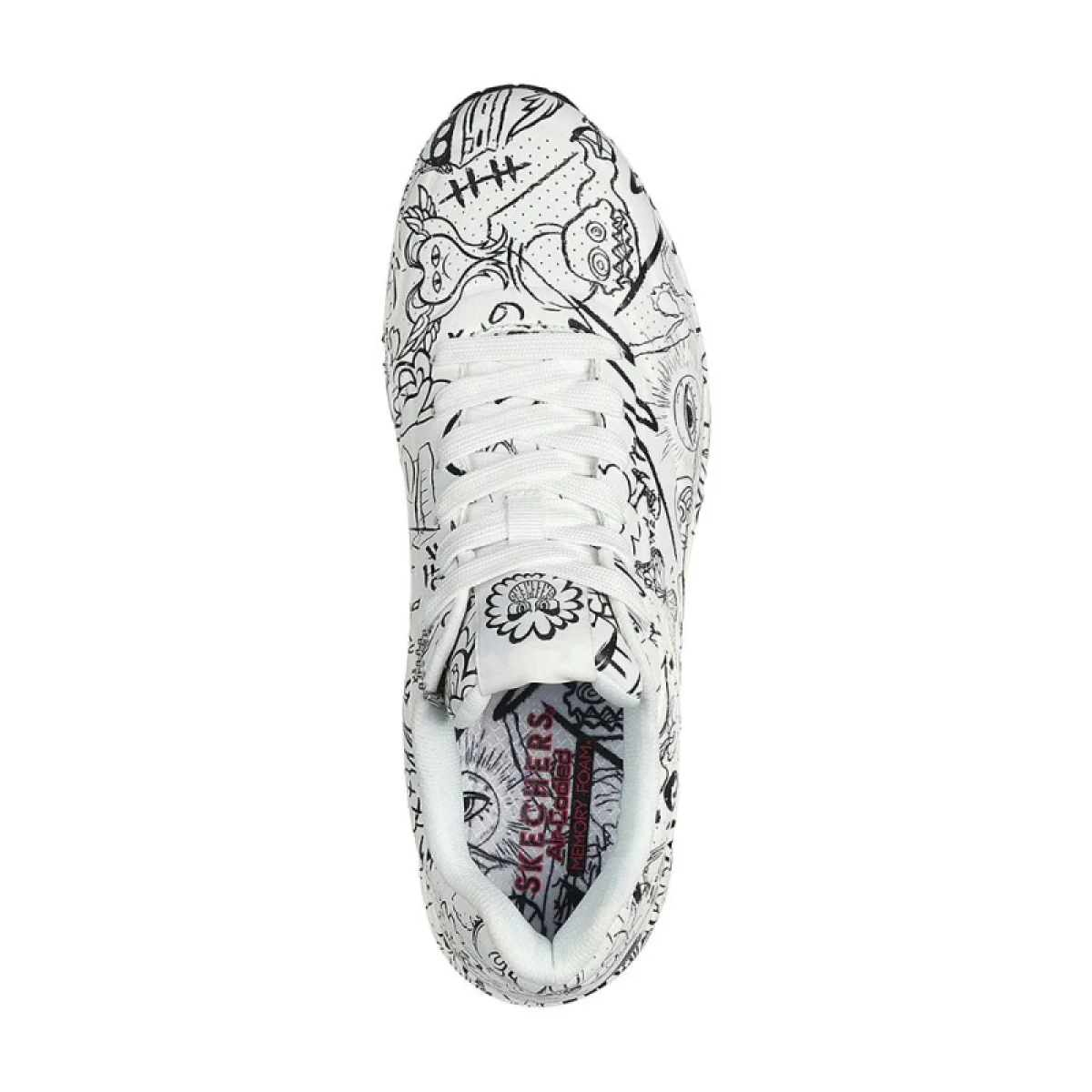 Pánska rekreačná obuv SKECHERS Uno Process Sketch M white black · záber 4