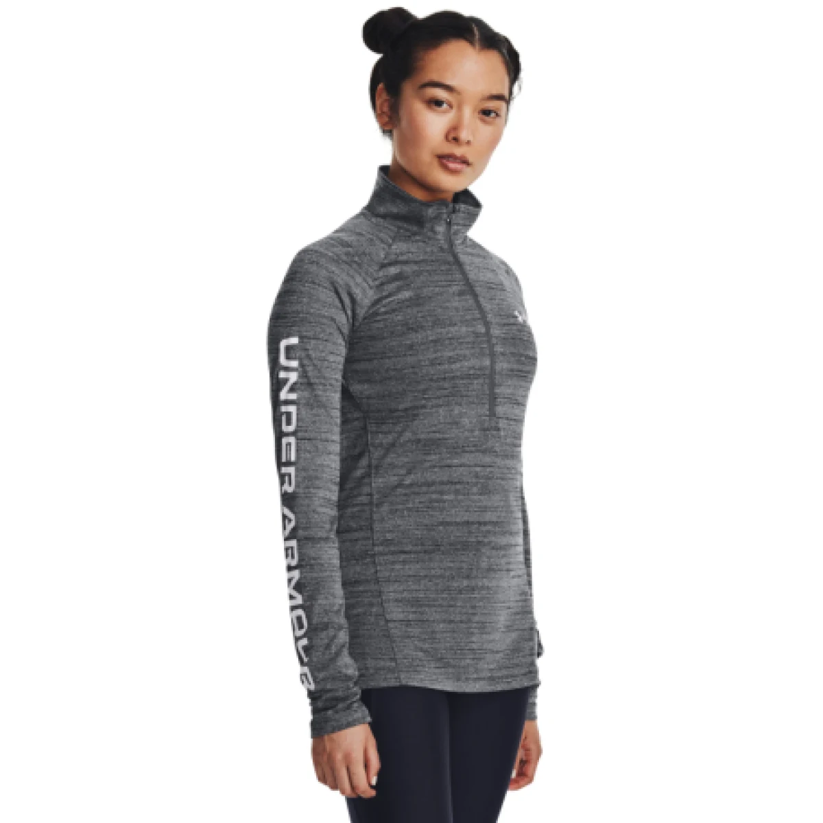 Dámska tréningová mikina s 1 2 zipsom UNDER ARMOUR Evolved Core Tech A1 Zip -BLK · záber 1