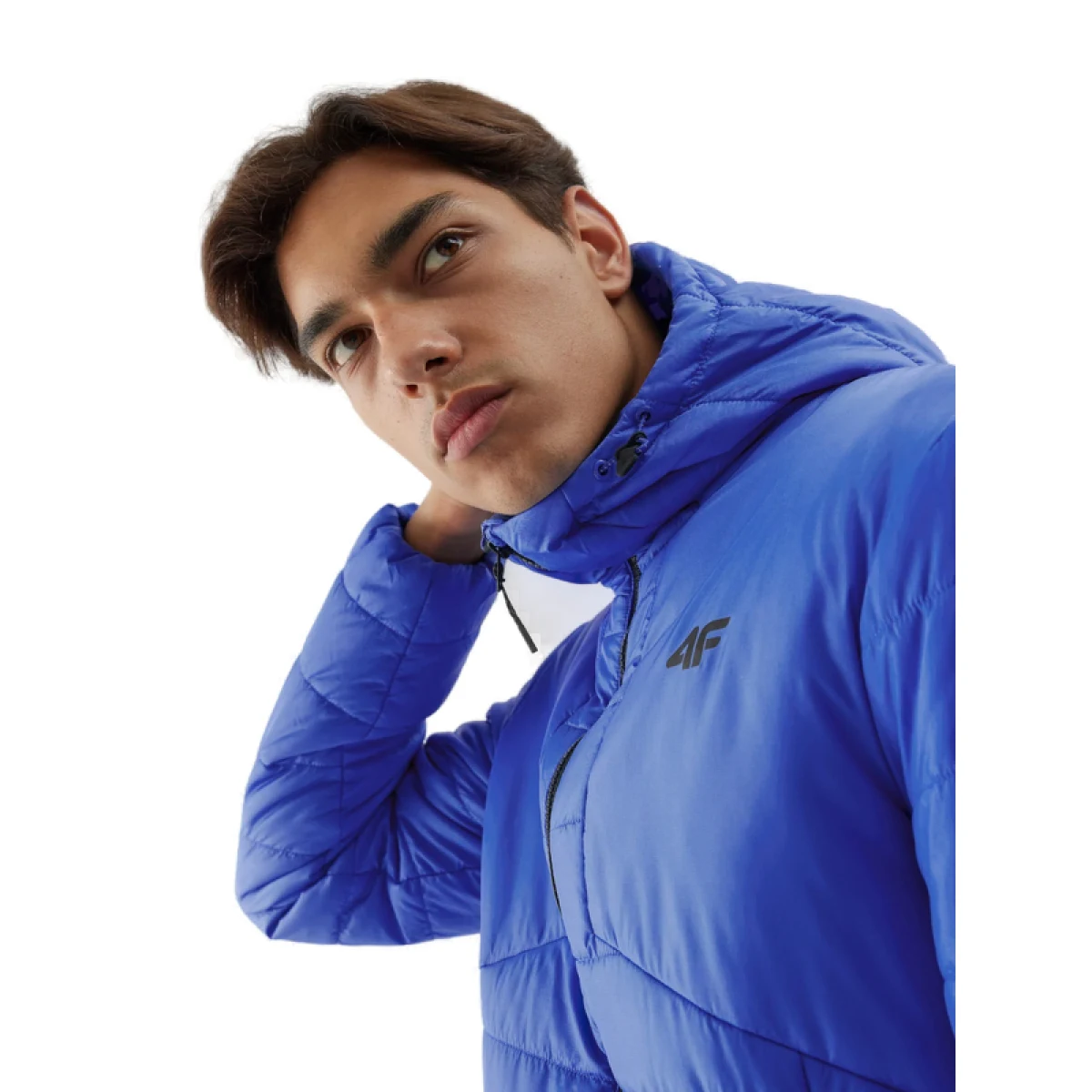 Pánska turistická bunda 4F DOWN JACKET-AW23TDJAM245-36S-COBALT · záber 3