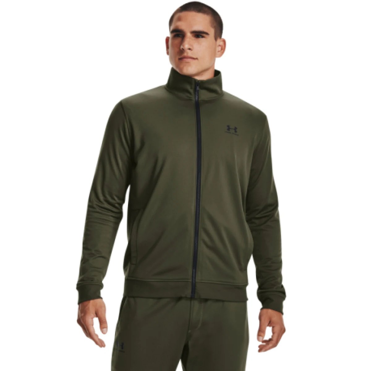 Pánska mikina so zipsom UNDER ARMOUR SPORTSTYLE TRICOT JACKET-GRN · záber 1