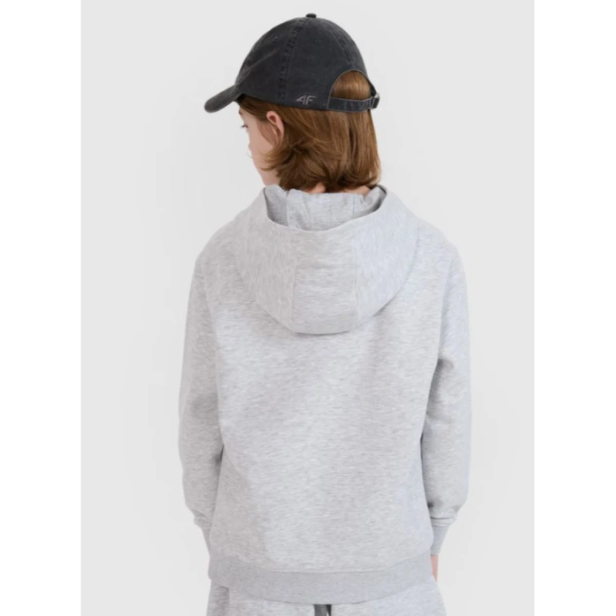 Chlapčenská mikina so zipsom 4F JUNIOR SWEATSHIRT-JWMM00TSWSM1860-25M-GREY · záber 4