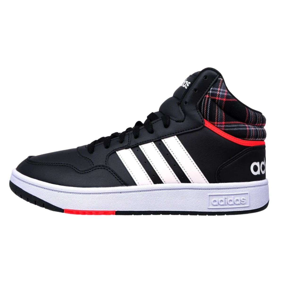 Pánska rekreačná obuv ADIDAS Hoops 3.0 Mid core black cloud white grey two · záber 2