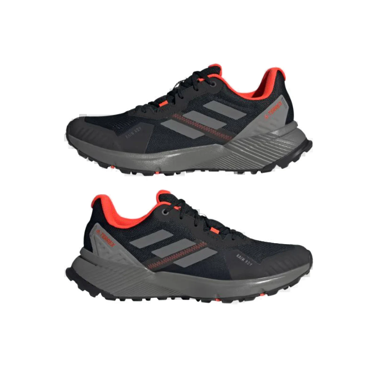 Pánska bežecká trailová obuv ADIDAS Terrex Soulstride R.Rdy core black grey six solar red · záber 5