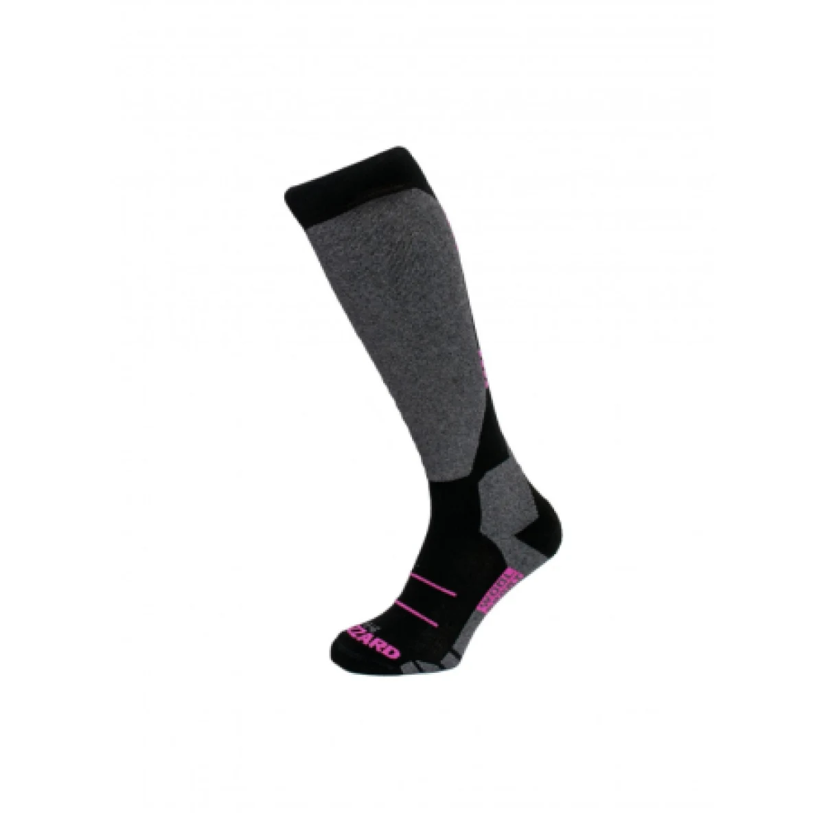 Lyžiarske podkolienky (ponožky) BLIZZARD Wool Sport ski socks, black pink · záber 1