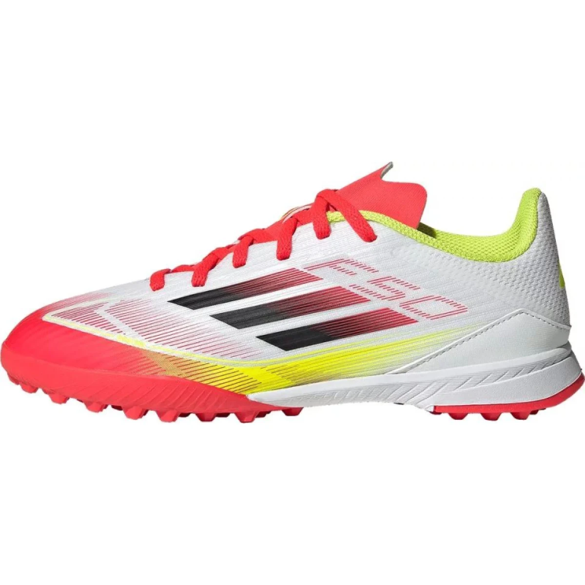 Chlapčenské futbalové kopačky turfy ADIDAS F50 League Jr TF cloud white core black solar yellow · záber 4