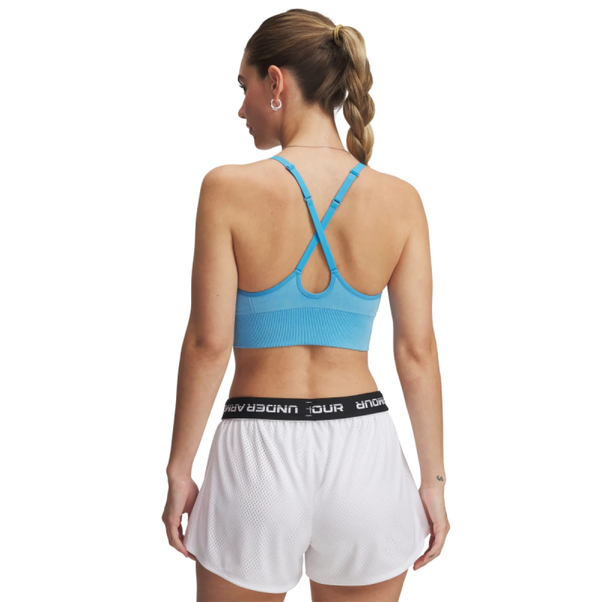Dámska tréningová športová podprsenka UNDER ARMOUR Vanish Seamless Washed Low-BLU · záber 4