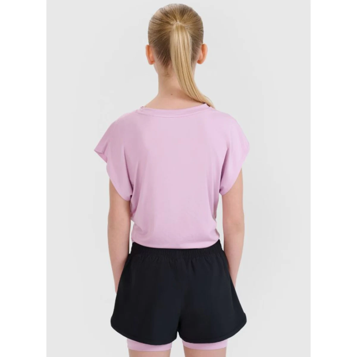 Dievčenské tréningové tričko s krátkym rukávom 4F JUNIOR TSHIRT FNK F1184-56S-LIGHT PINK · záber 3