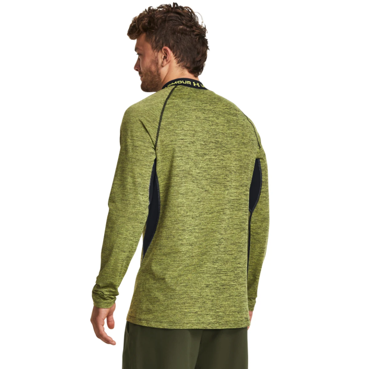 Pánske kompresné tričko s dlhým rukávom UNDER ARMOUR UA CG Armour Twist Mock-YLW · záber 2