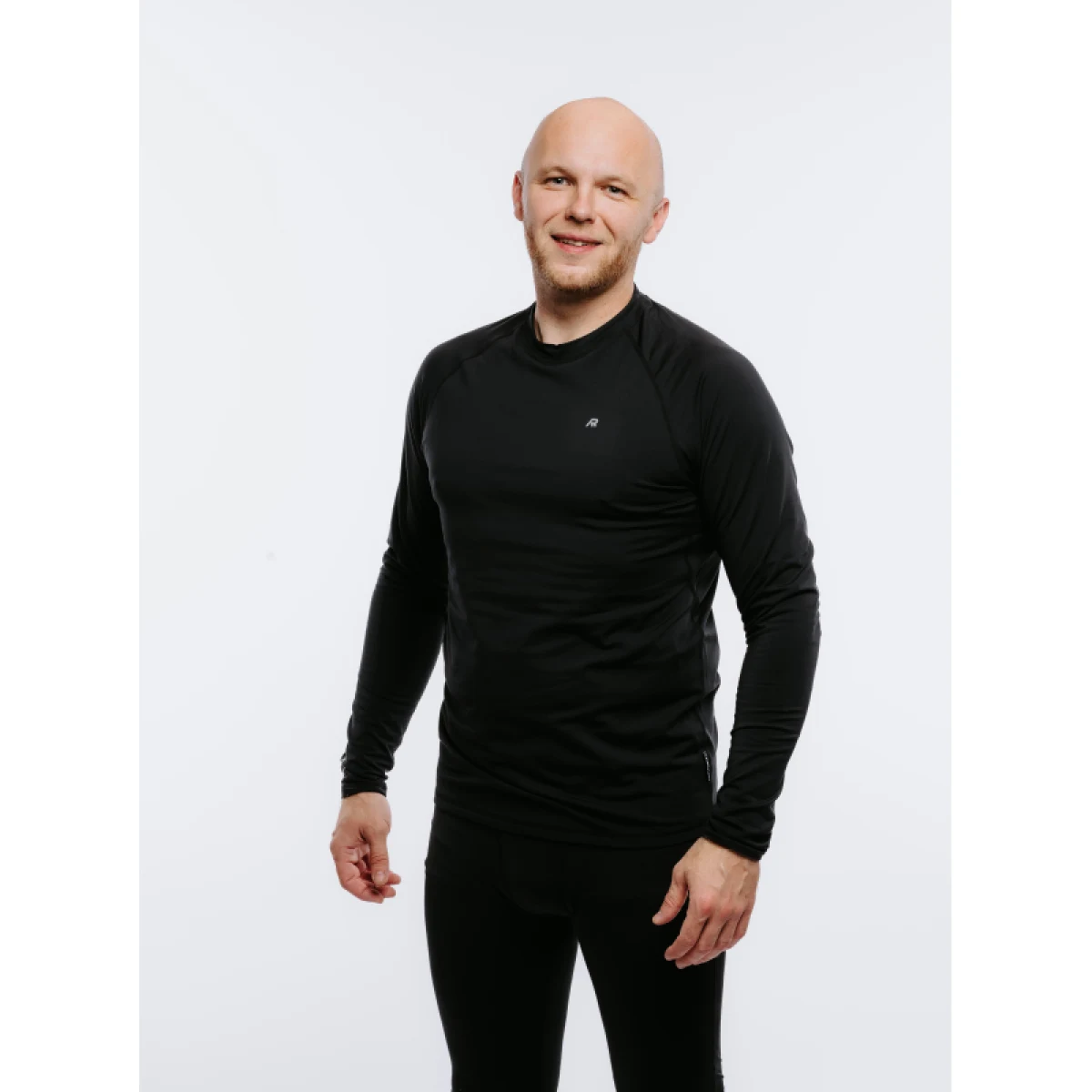 Pánske tričko s dlhým rukávom AUTHORITY WARMIE II M black plain · záber 2