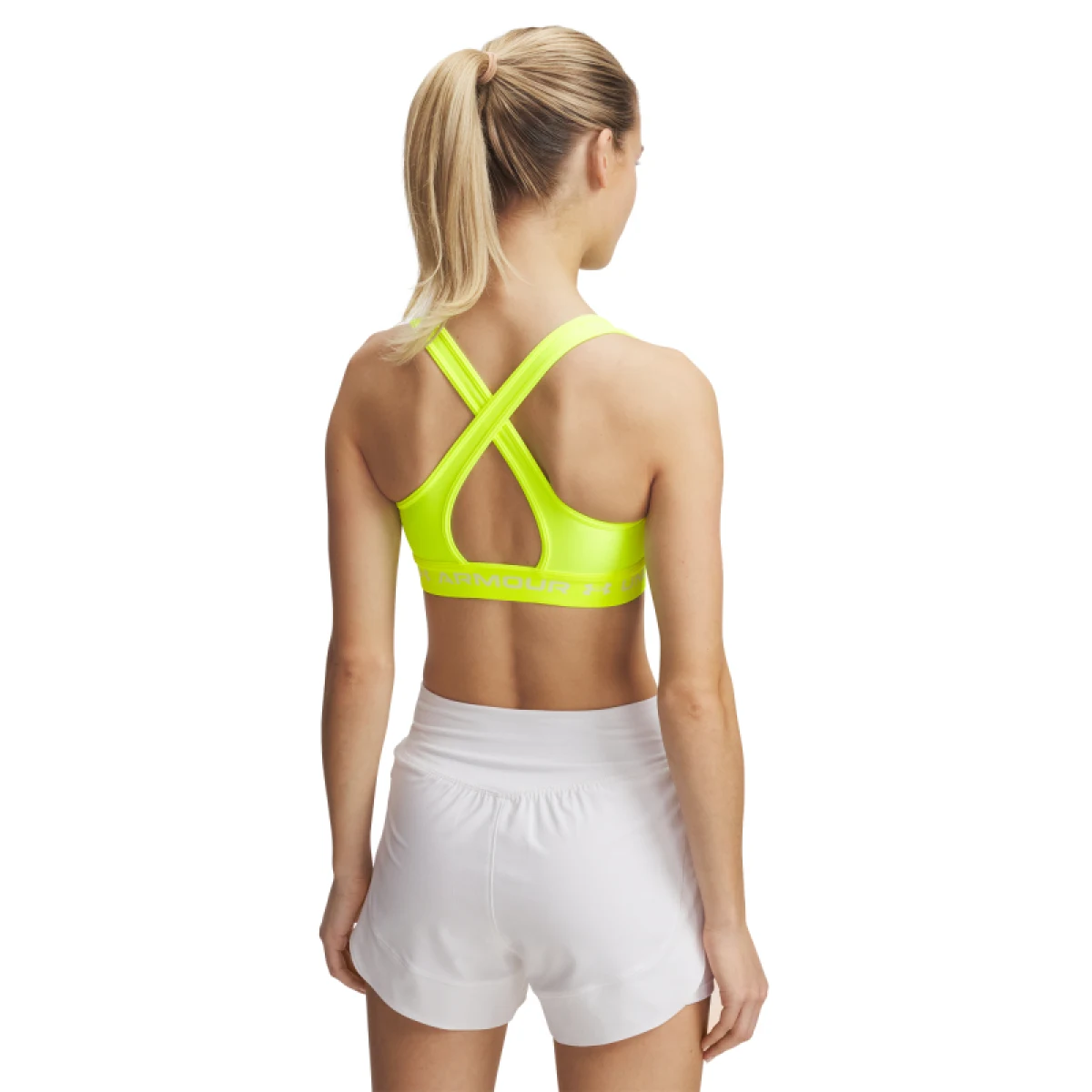 Dámska tréningová športová podprsenka UNDER ARMOUR Crossback Mid Bra-YLW · záber 2