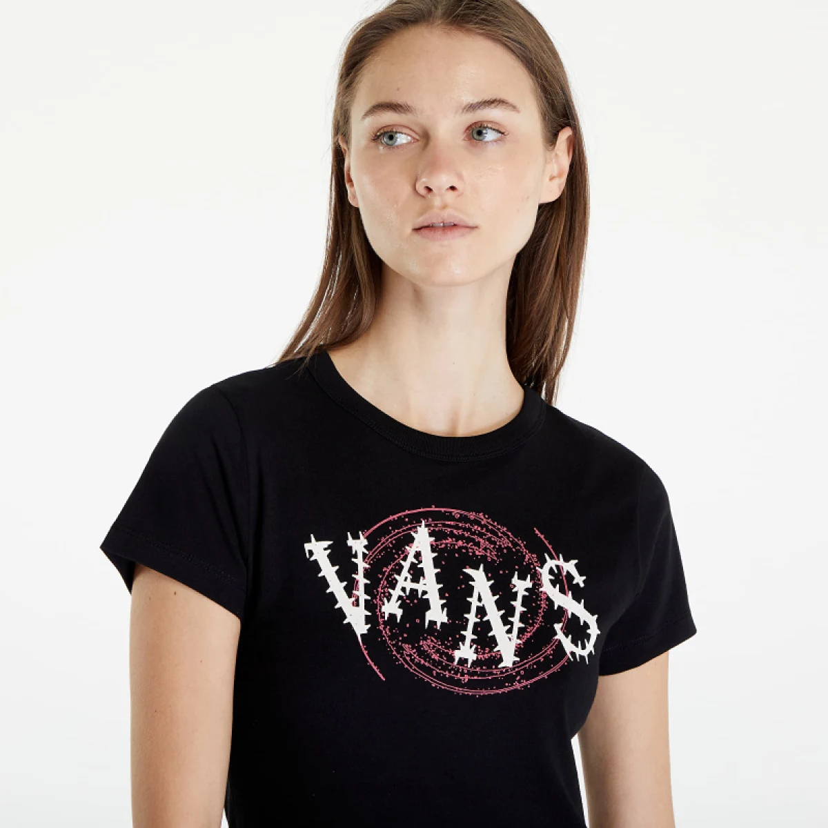Dámske tričko s krátkym rukávom VANS SPIRAL DOWN MINI-Black · záber 4