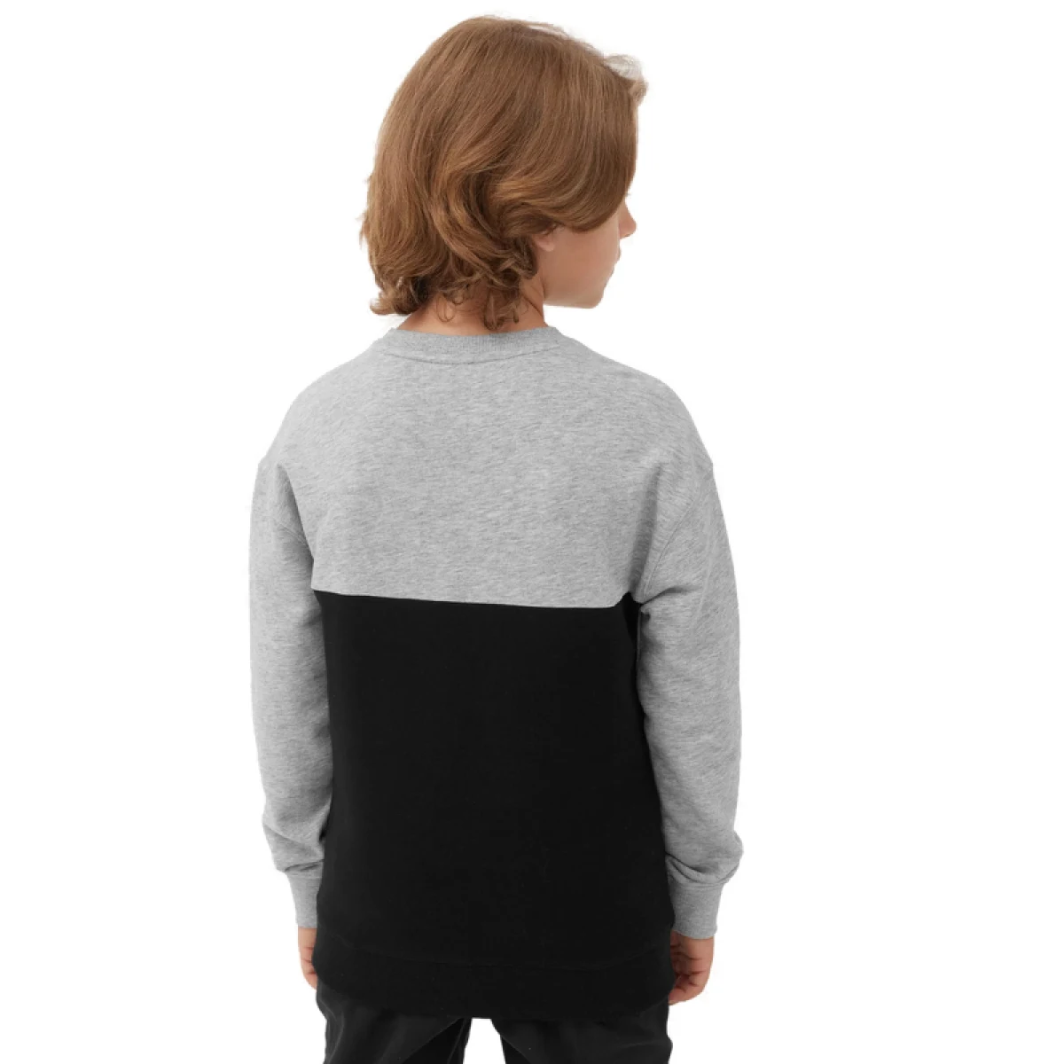 Chlapčenská mikina 4F JUNIOR SWEATSHIRT-JAW23TSWSM630-27M-COLD LIGHT GREY MELANGE · záber 3
