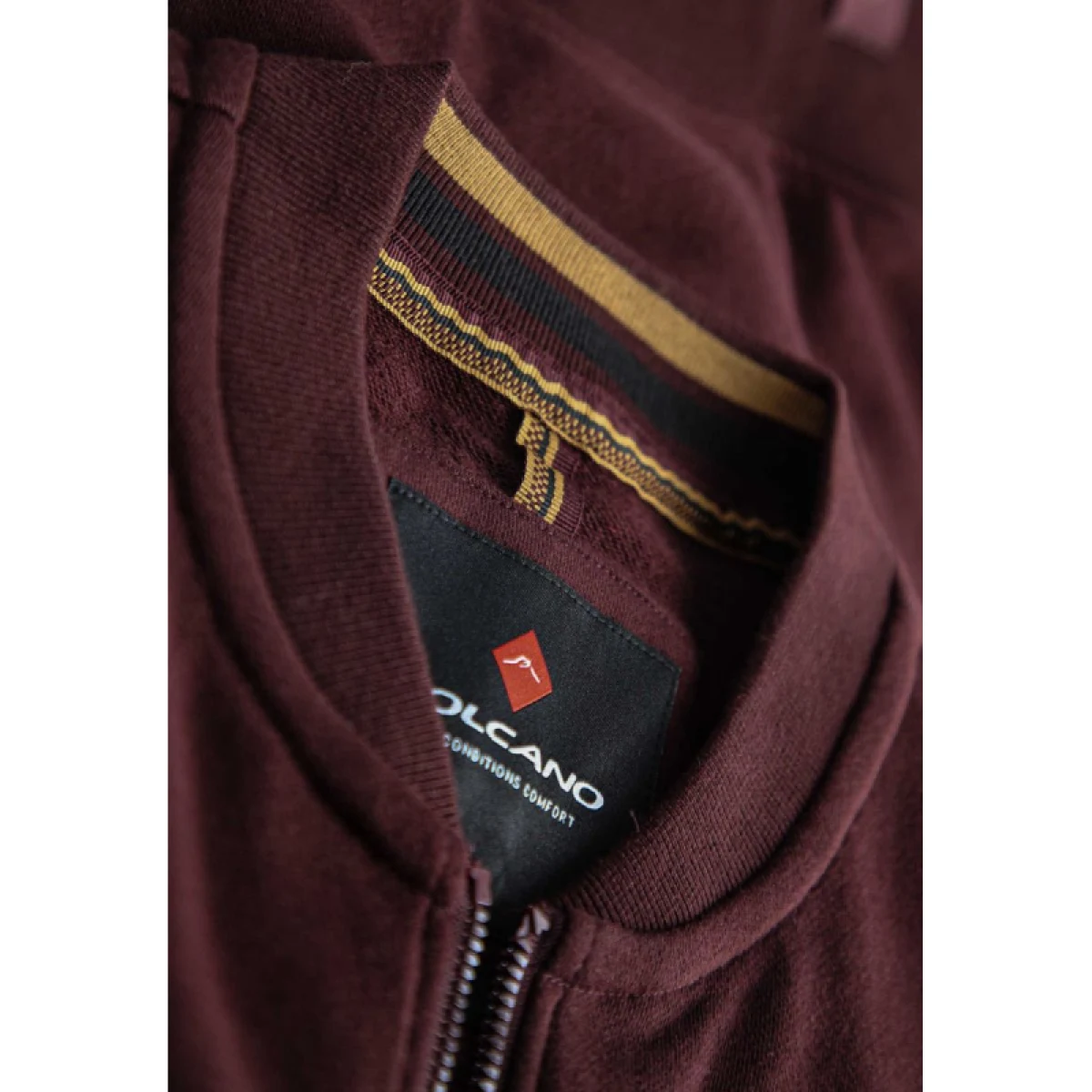 Pánska mikina so zipsom VOLCANO B-COLLEGE-403-BURGUNDY · záber 5