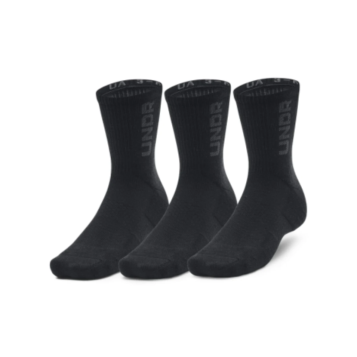 Ponožky UNDER ARMOUR 3 PACK-UA 3-Maker Mid-Crew-BLK · záber 1