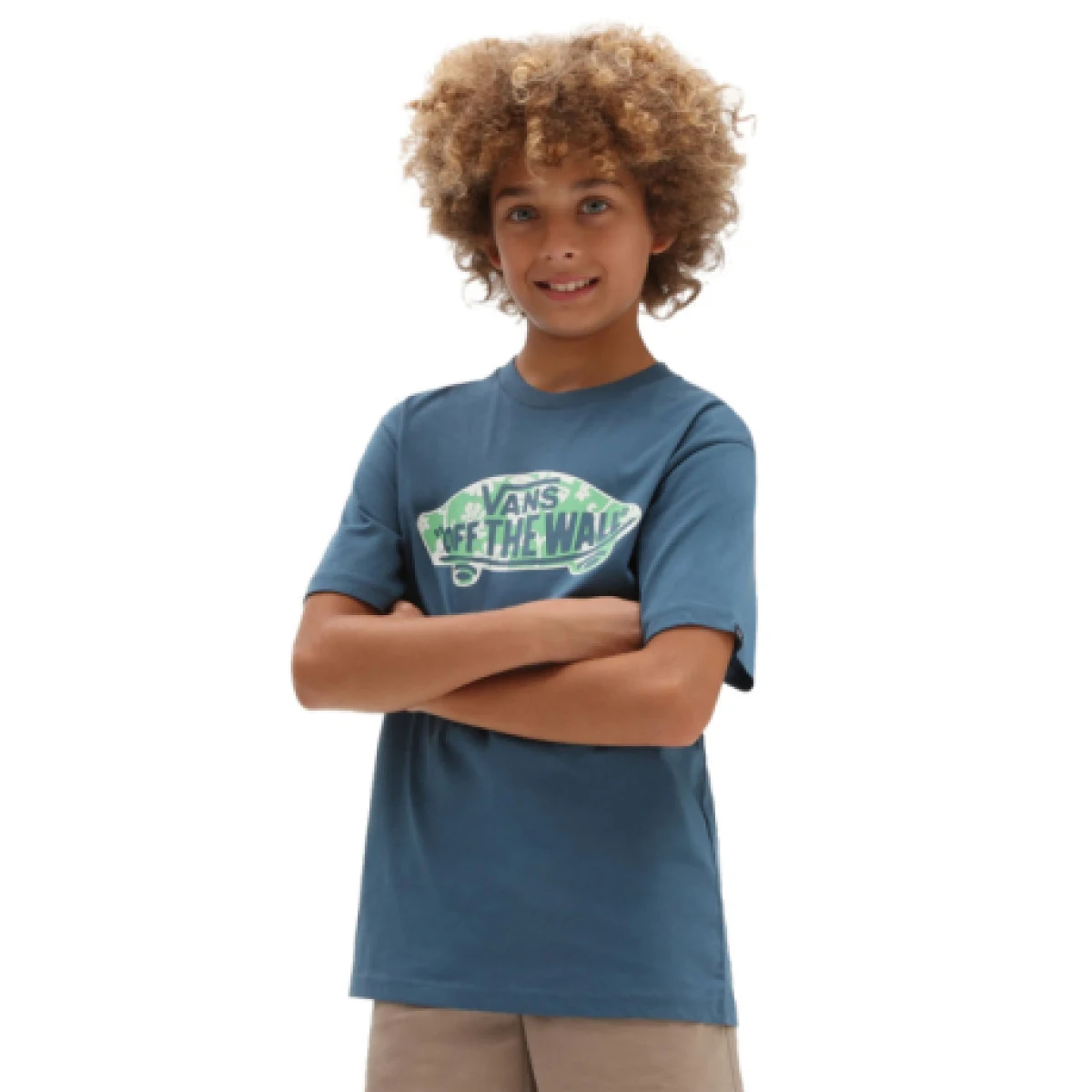 Chlapčenské tričko s krátkym rukávom VANS BY OTW LOGO FILL BOYS-TEAL-WATERFALL · záber 1