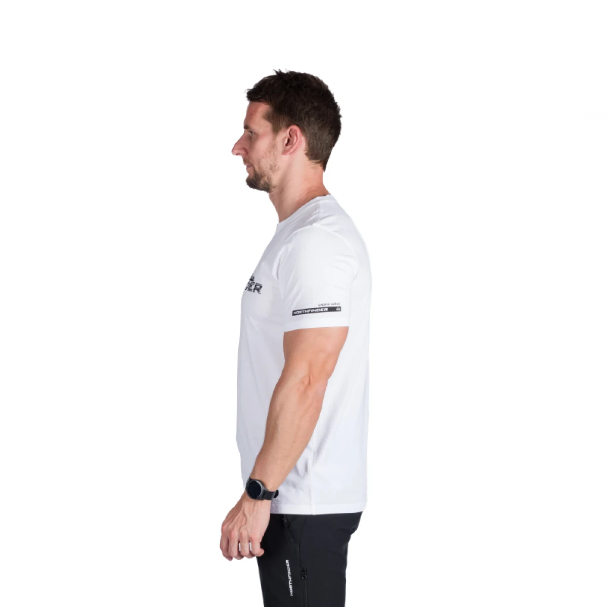 Pánske turistické tričko s krátkym rukávom NORTHFINDER FERDINAND-377white · záber 2